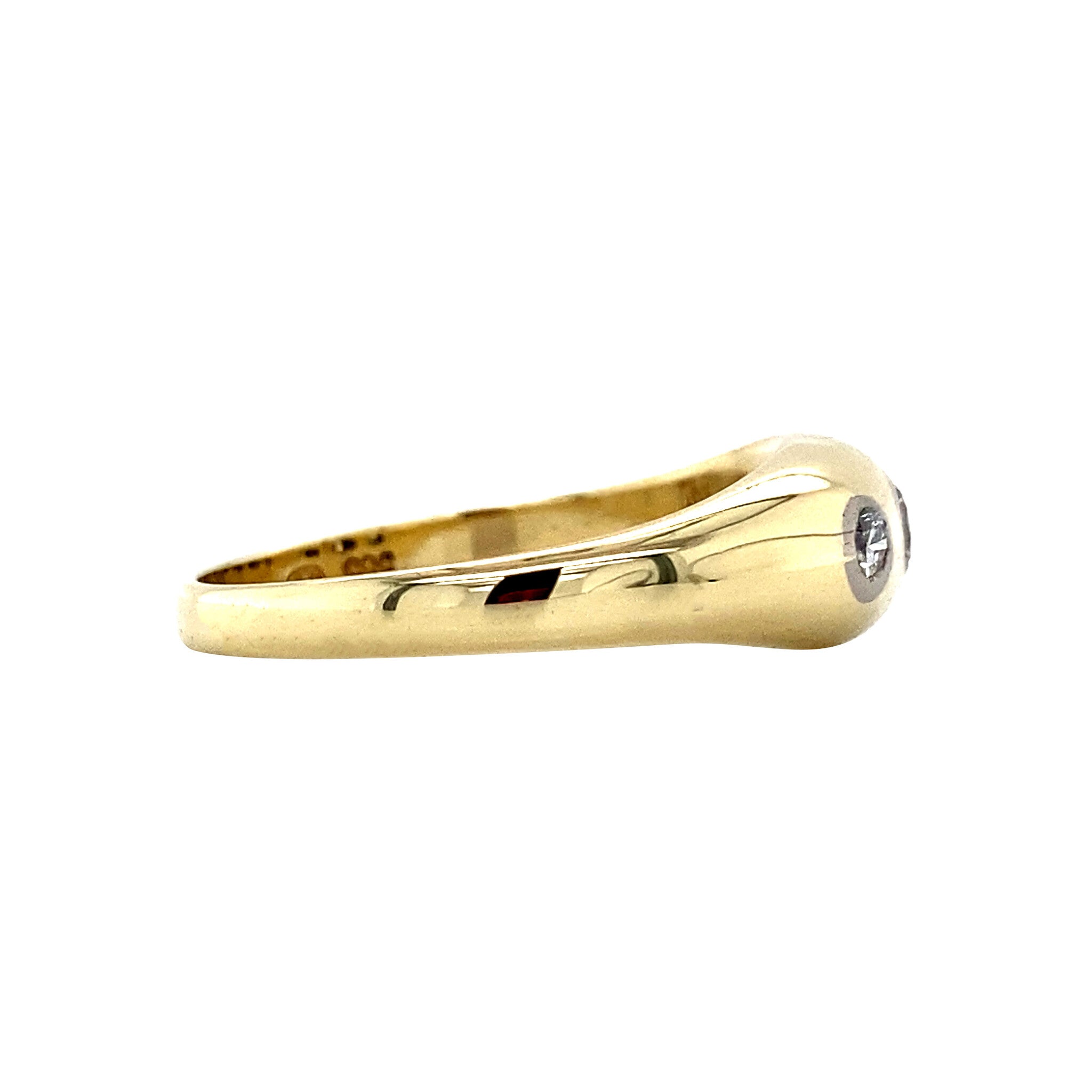 Gouden ring met diamant 14 krt