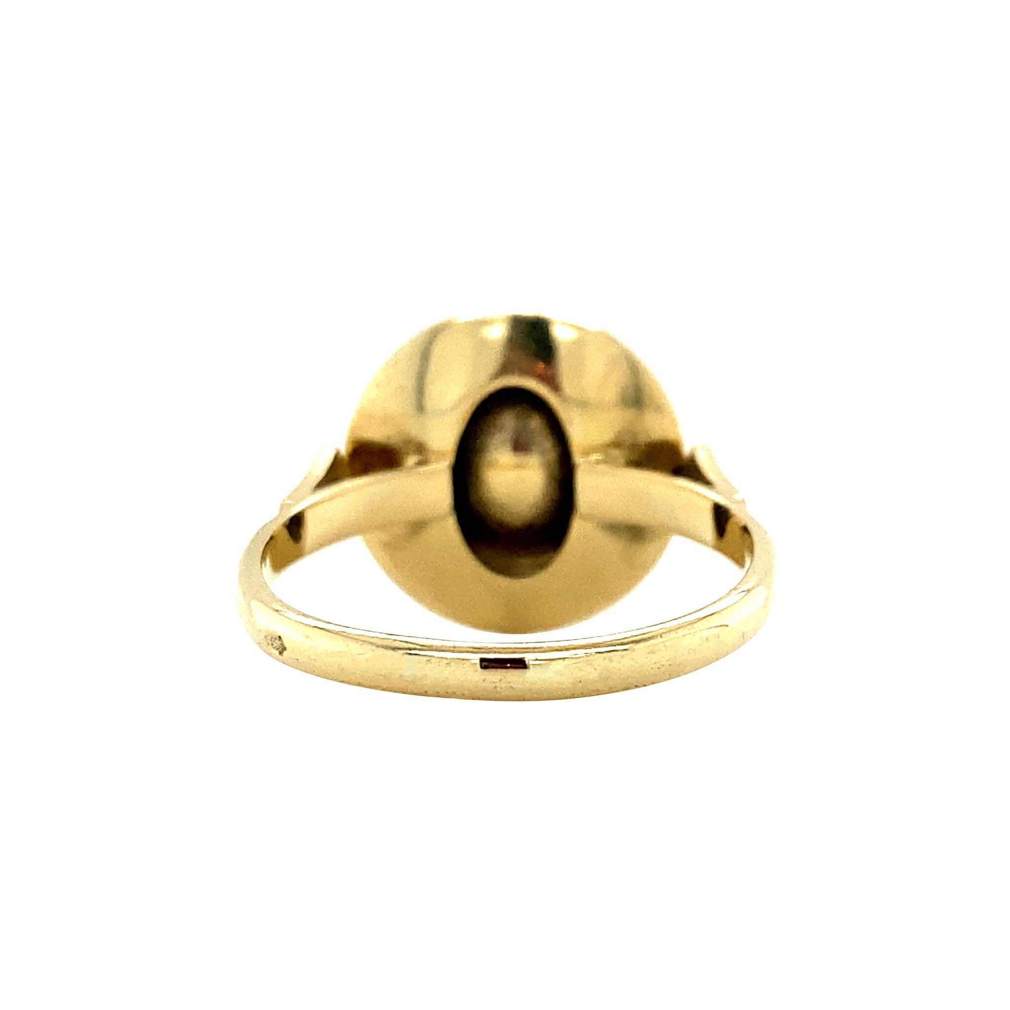 Gouden ring met parel 14 krt