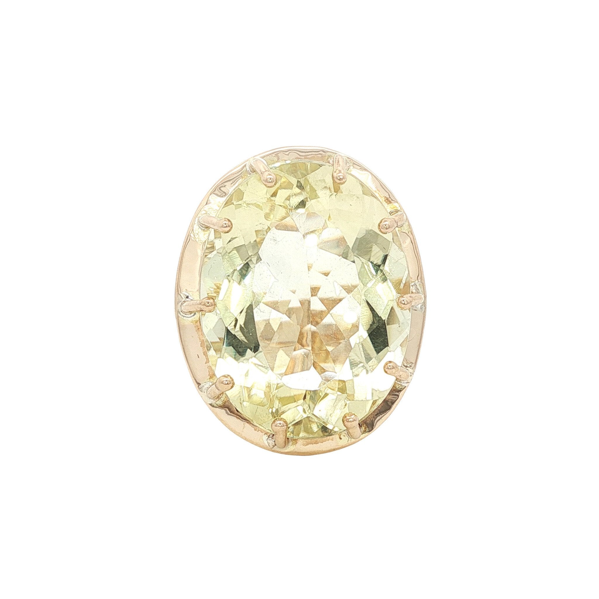 Gouden ring met citrien 14 kt