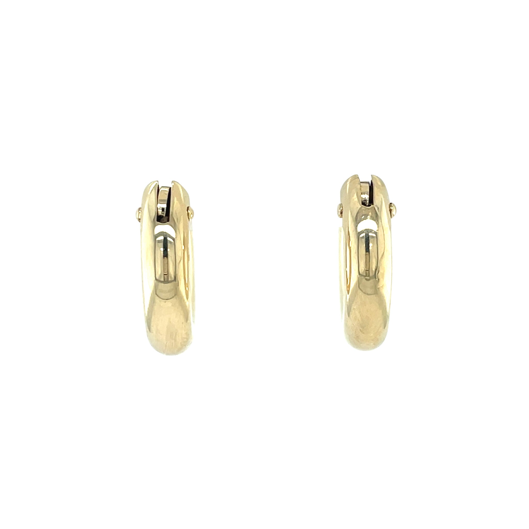 Vintage smooth 14 kt gold hoop earrings