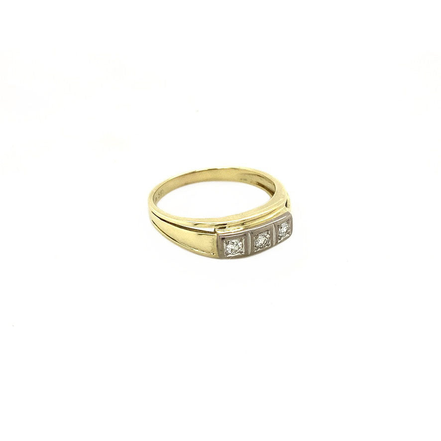Gouden ring met diamant 14 krt