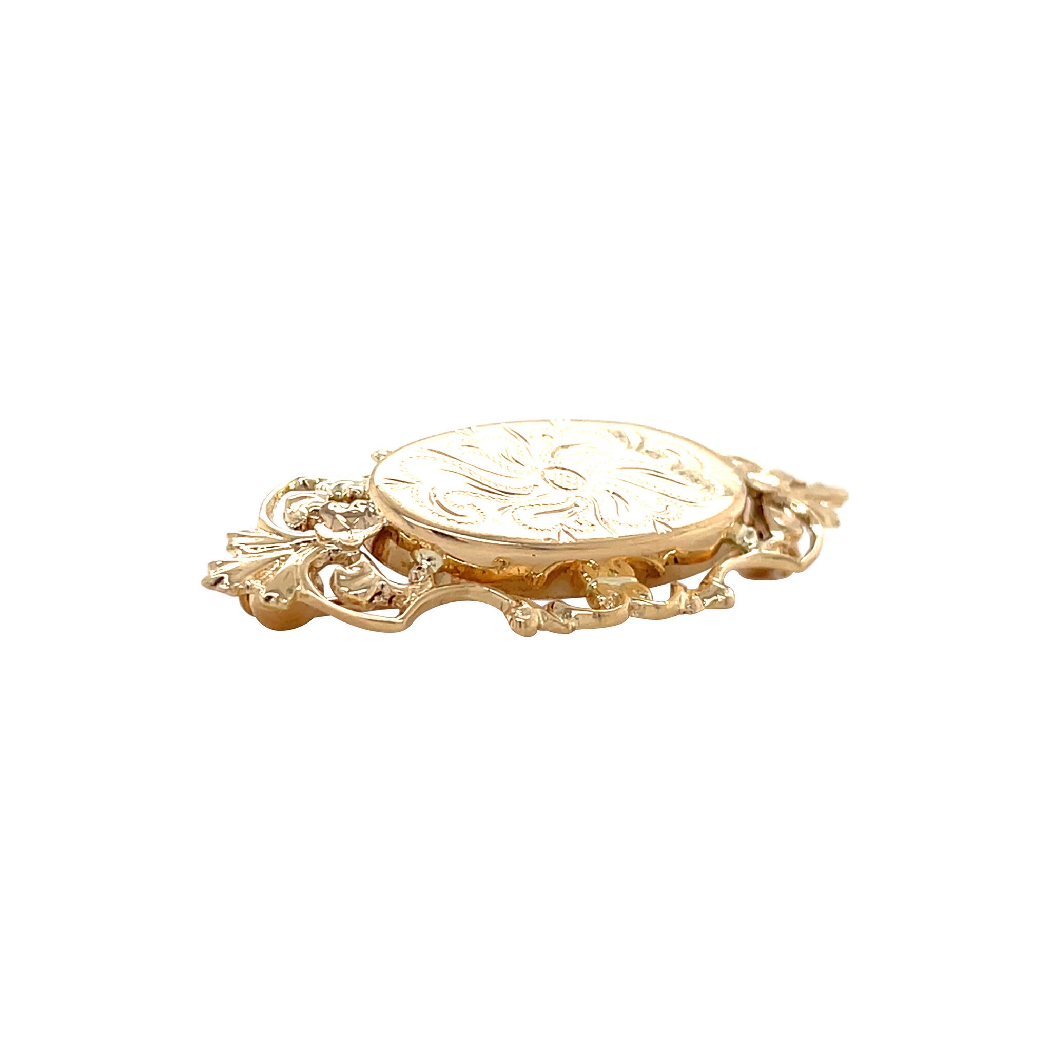 Vintage gold fantasy brooch 14 kt