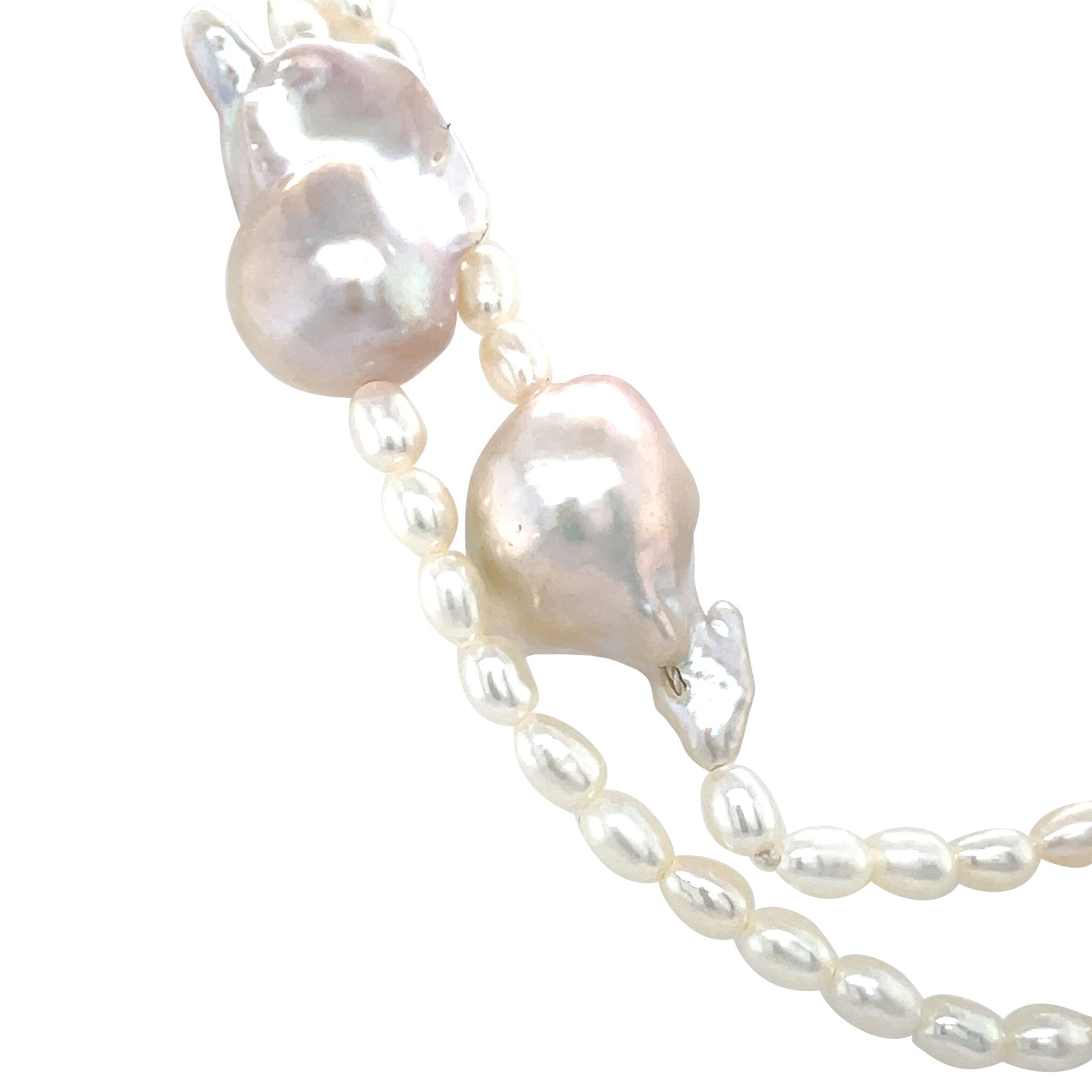 Vintage parel collier met barok parel