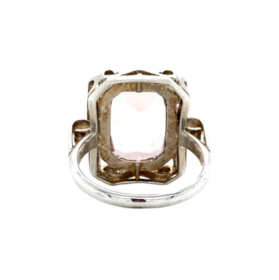 Queen's ring 925 - Peach moonstone