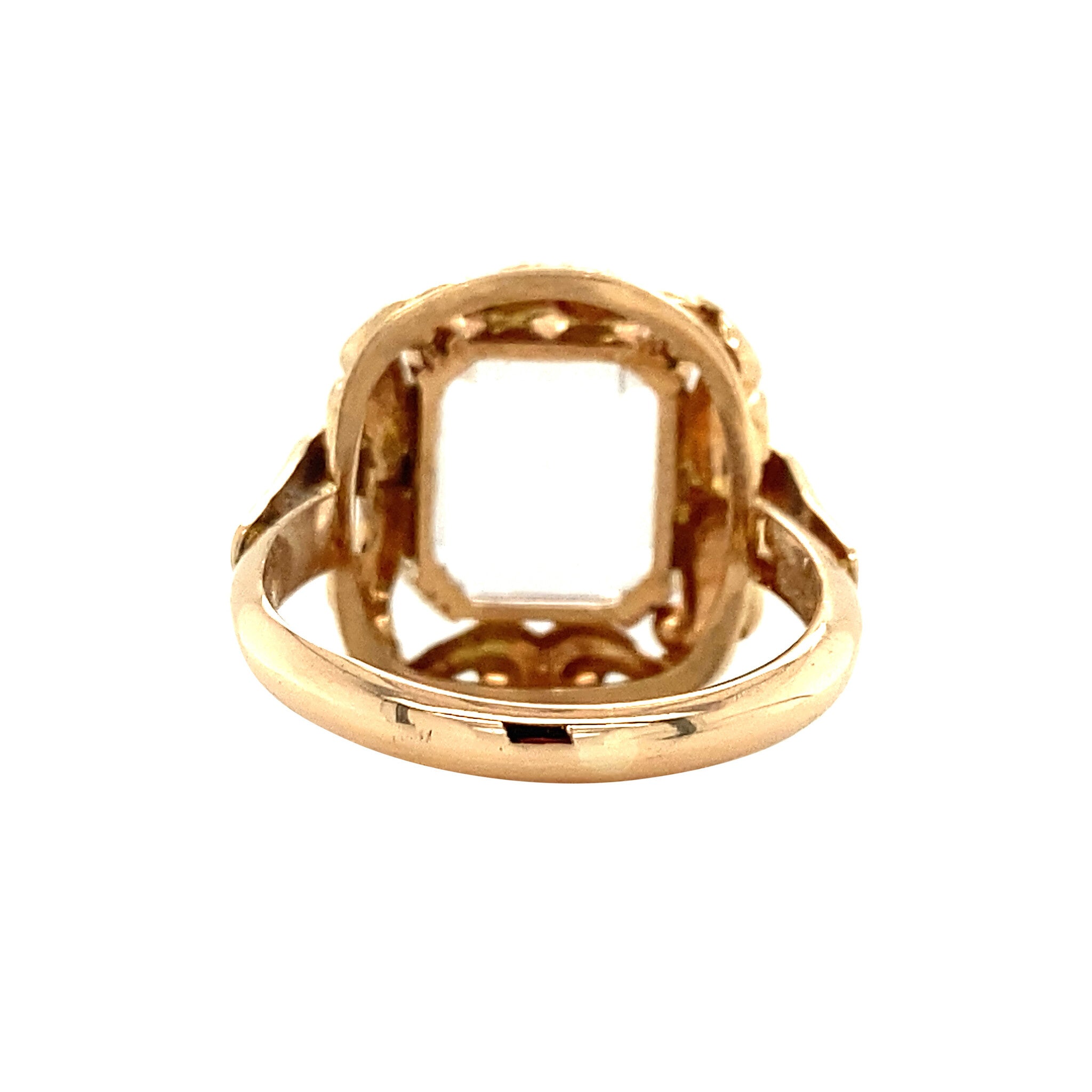 18 kt gold ring with blue spinel
