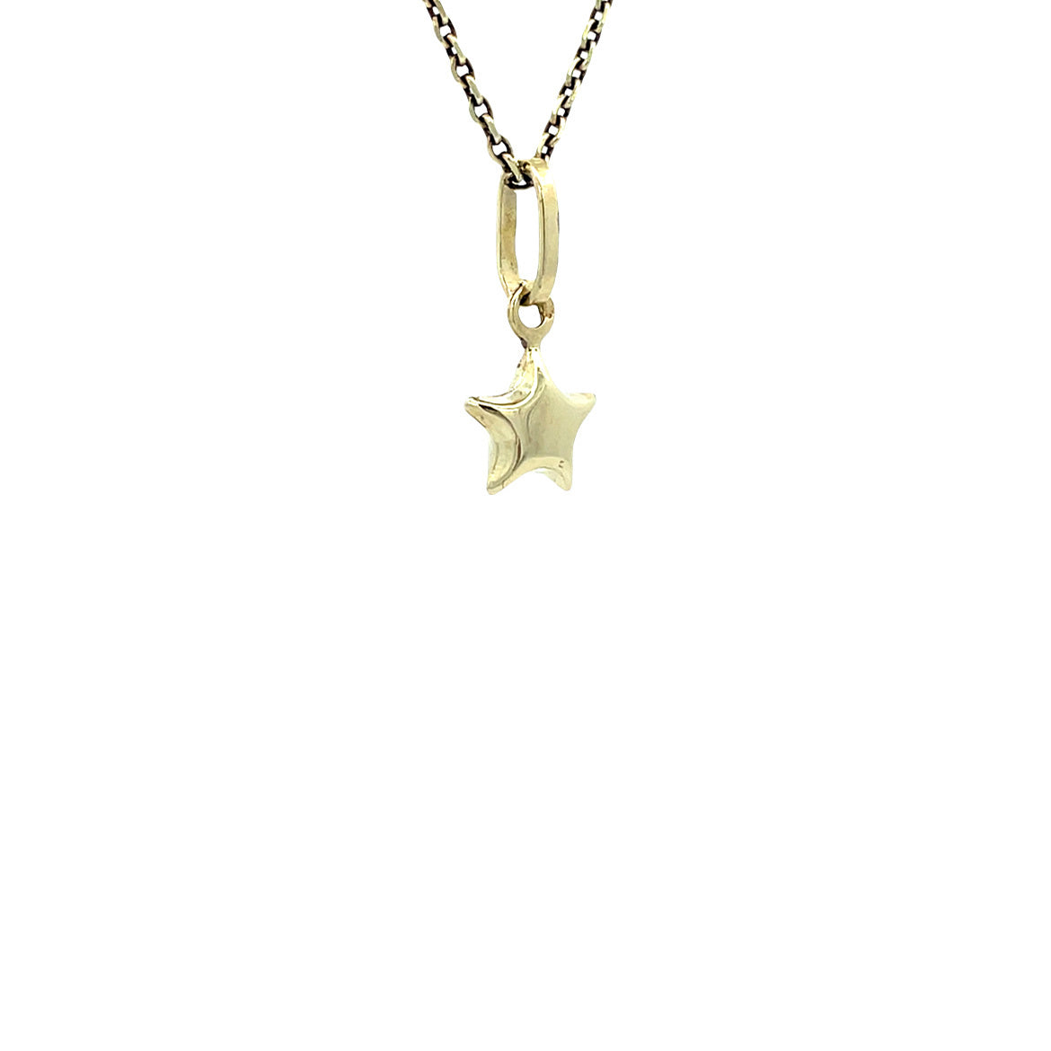 Vintage gold star pendant 14 kt