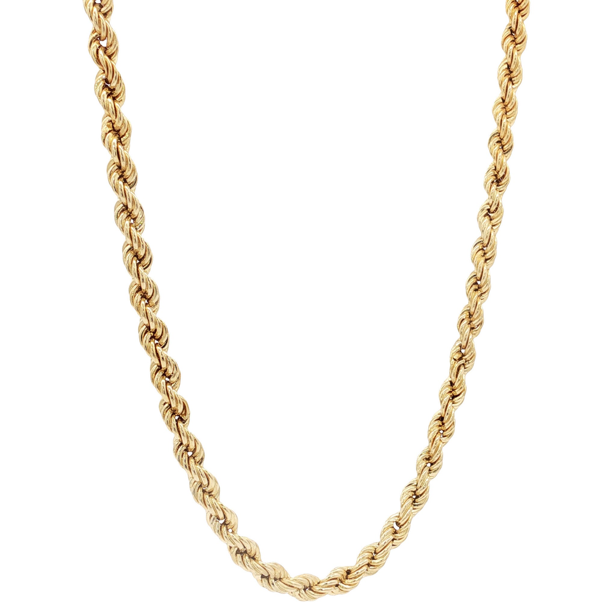Gold vintage cord necklace 14 kt