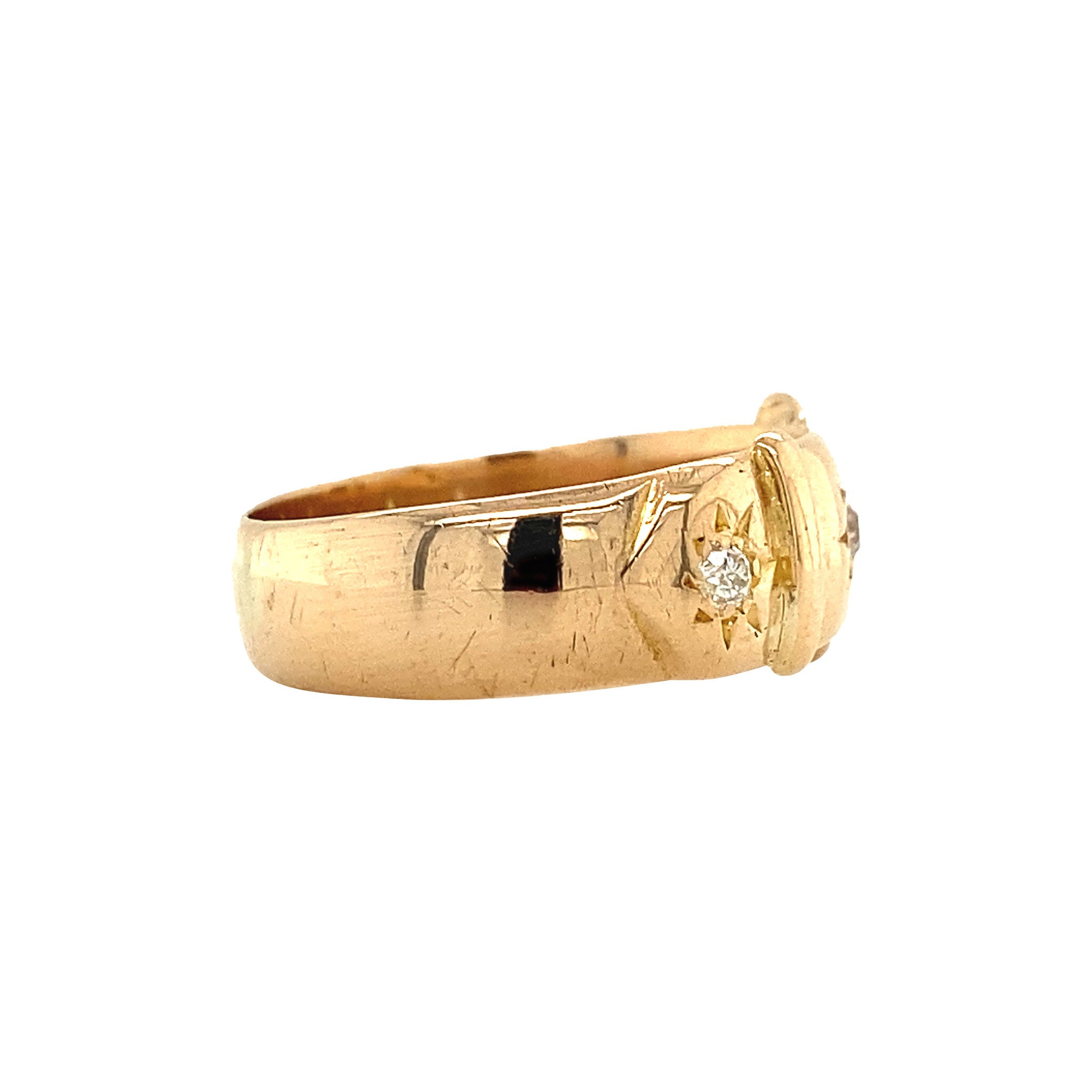18 kt gold ring with diamond