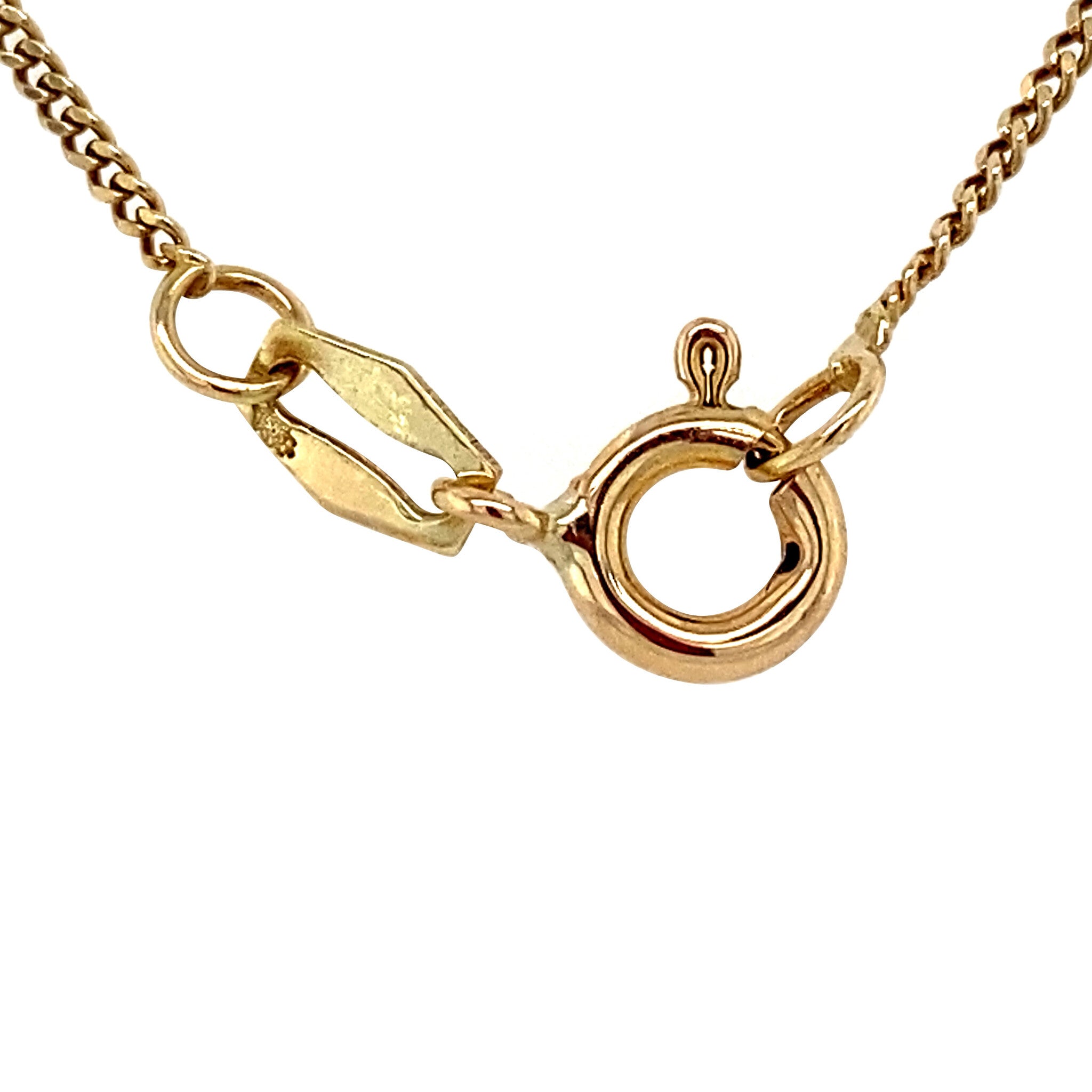 Gold gourmet chain necklace 53 cm 14 kt