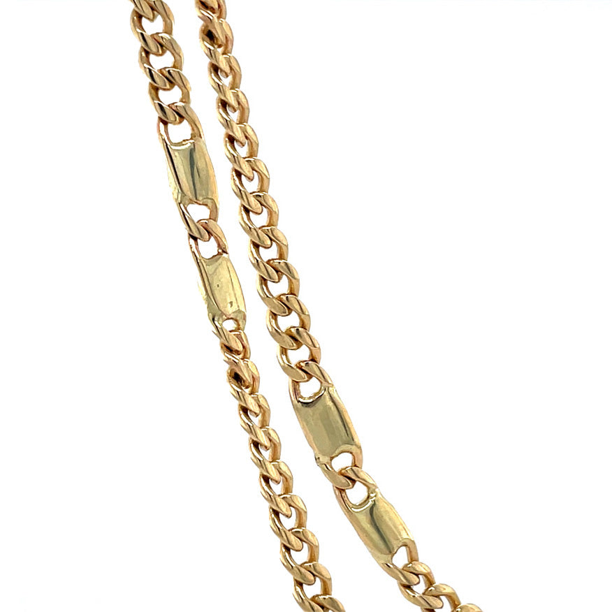 Gouden vintage fantasie collier 14 krt