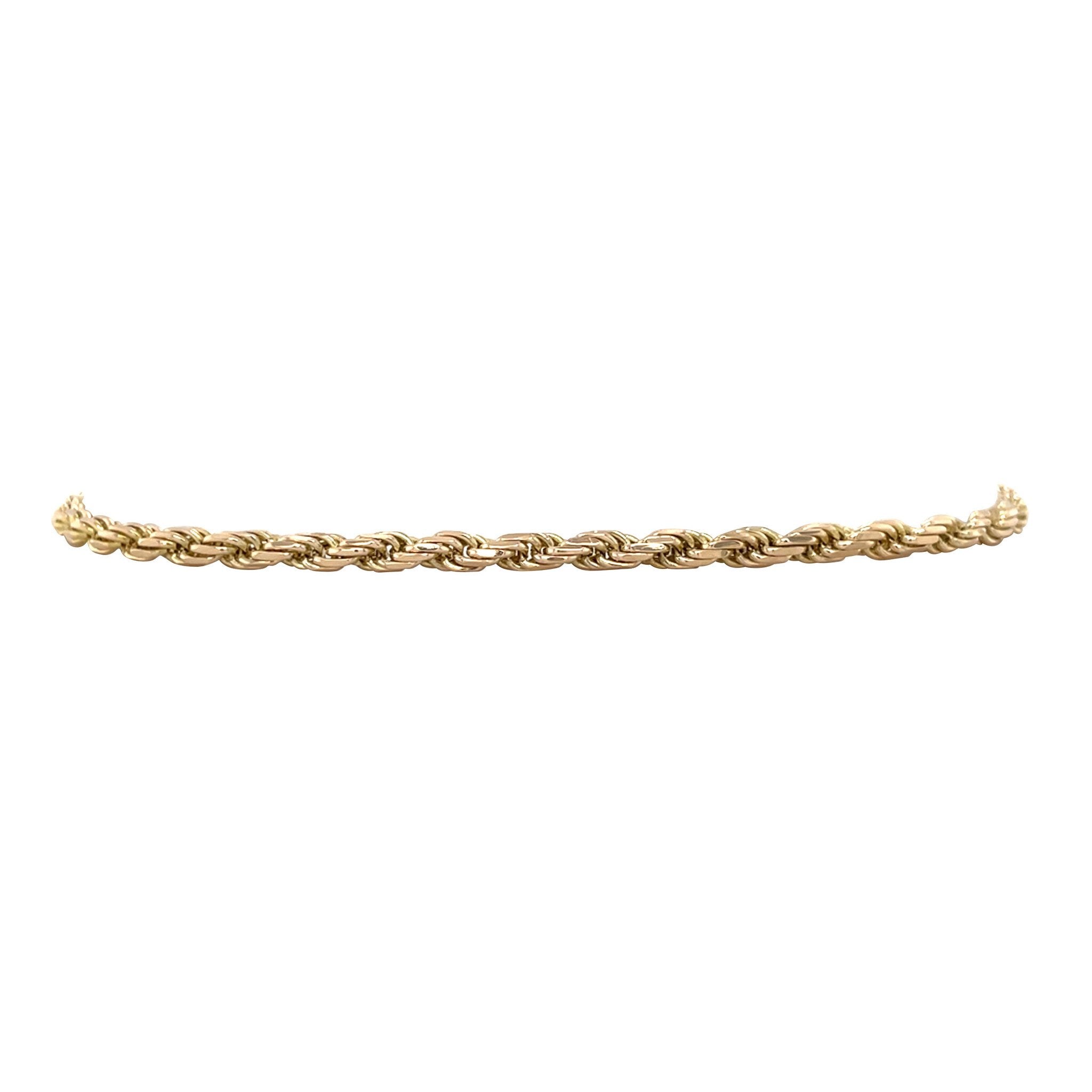Vintage gold cord bracelet, 14 kt