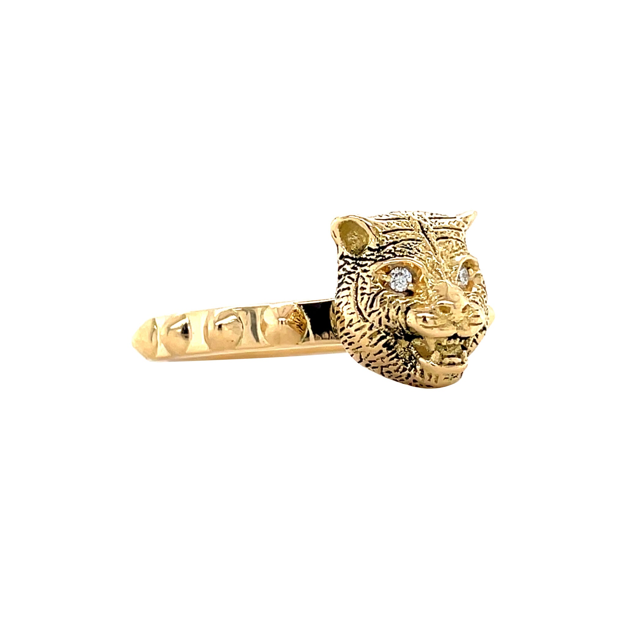 Gouden vintage Gucci panter ring 18 krt