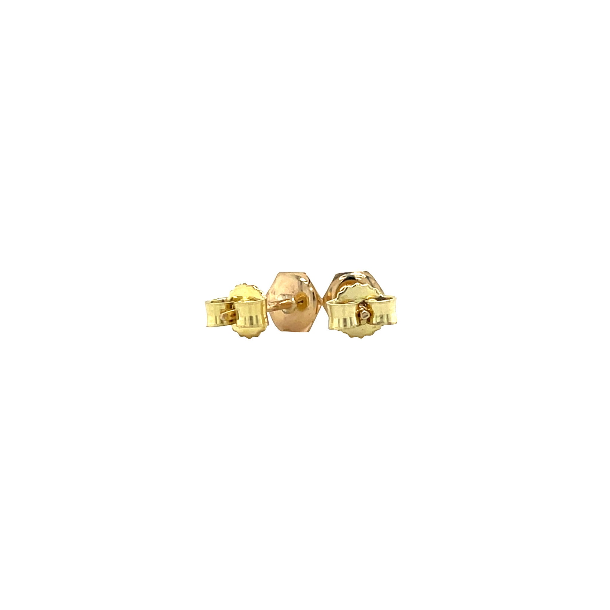 Gouden vintage fantasie oorstekers 14 krt