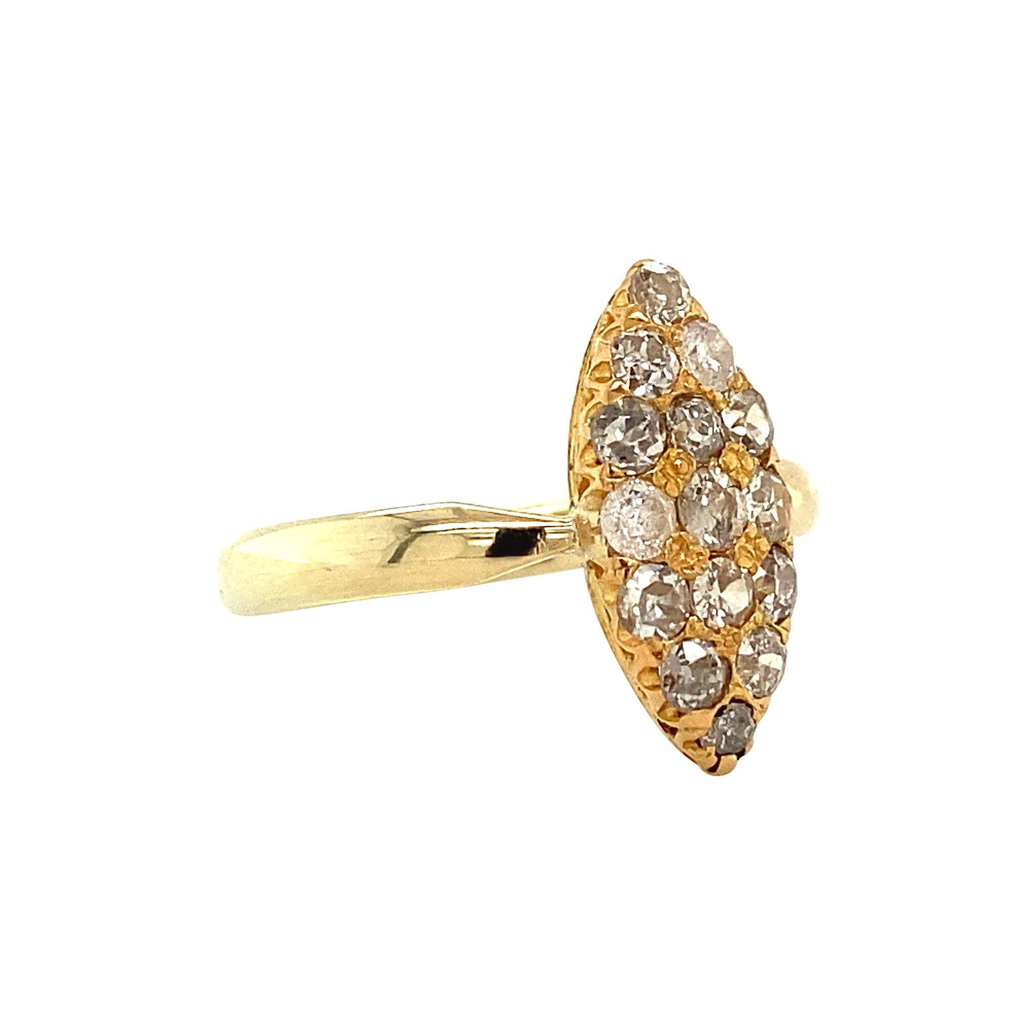 14 kt gold ring with a diamond