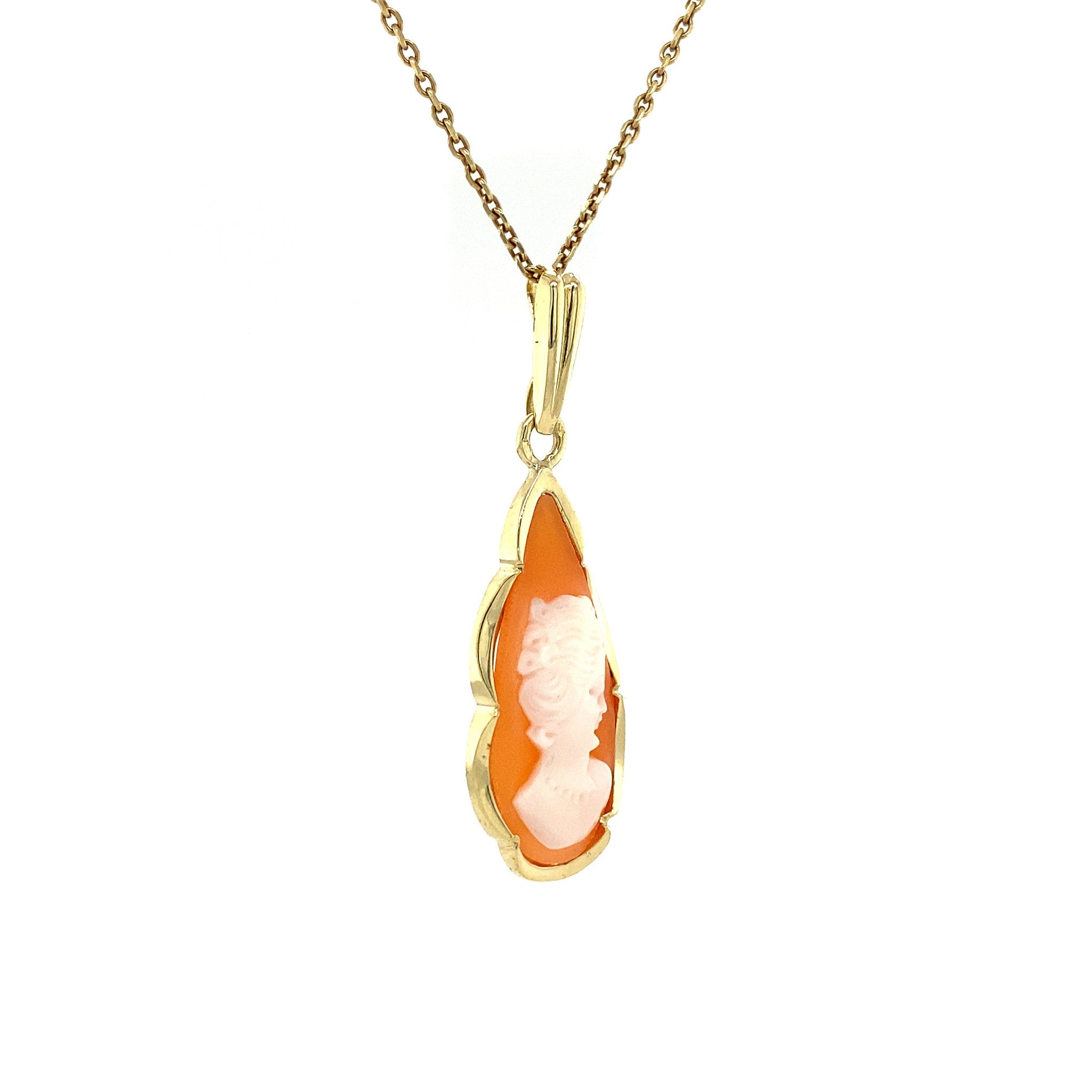 Gouden hanger met camee 14 krt