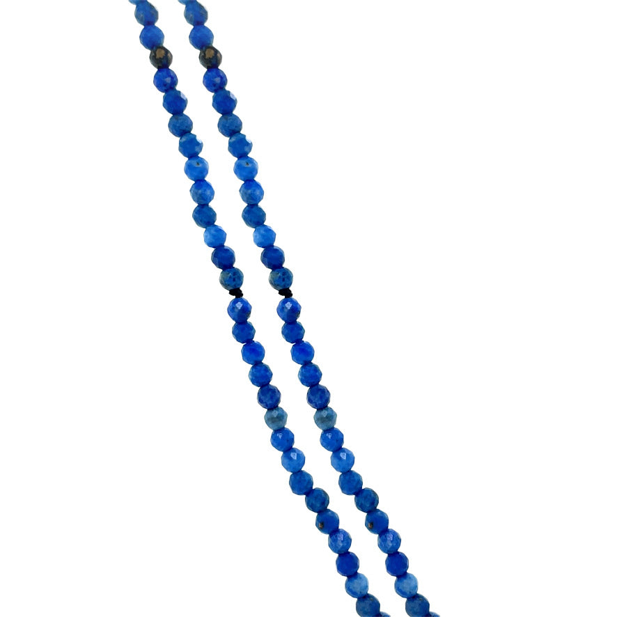 Vintage lapis lazuli necklace with 14 kt gold clasp