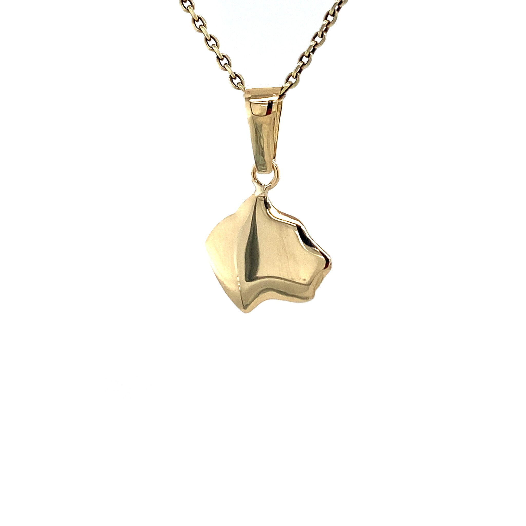 Gouden vintage panter hanger 14 krt