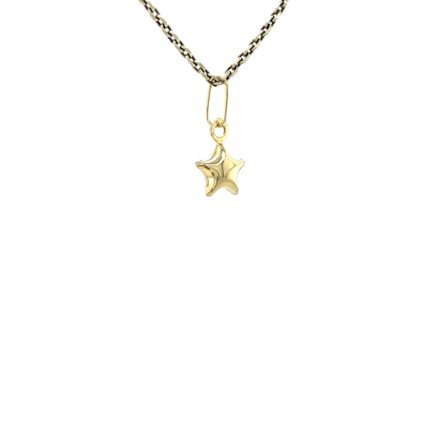 Vintage gold star pendant, 18 kt