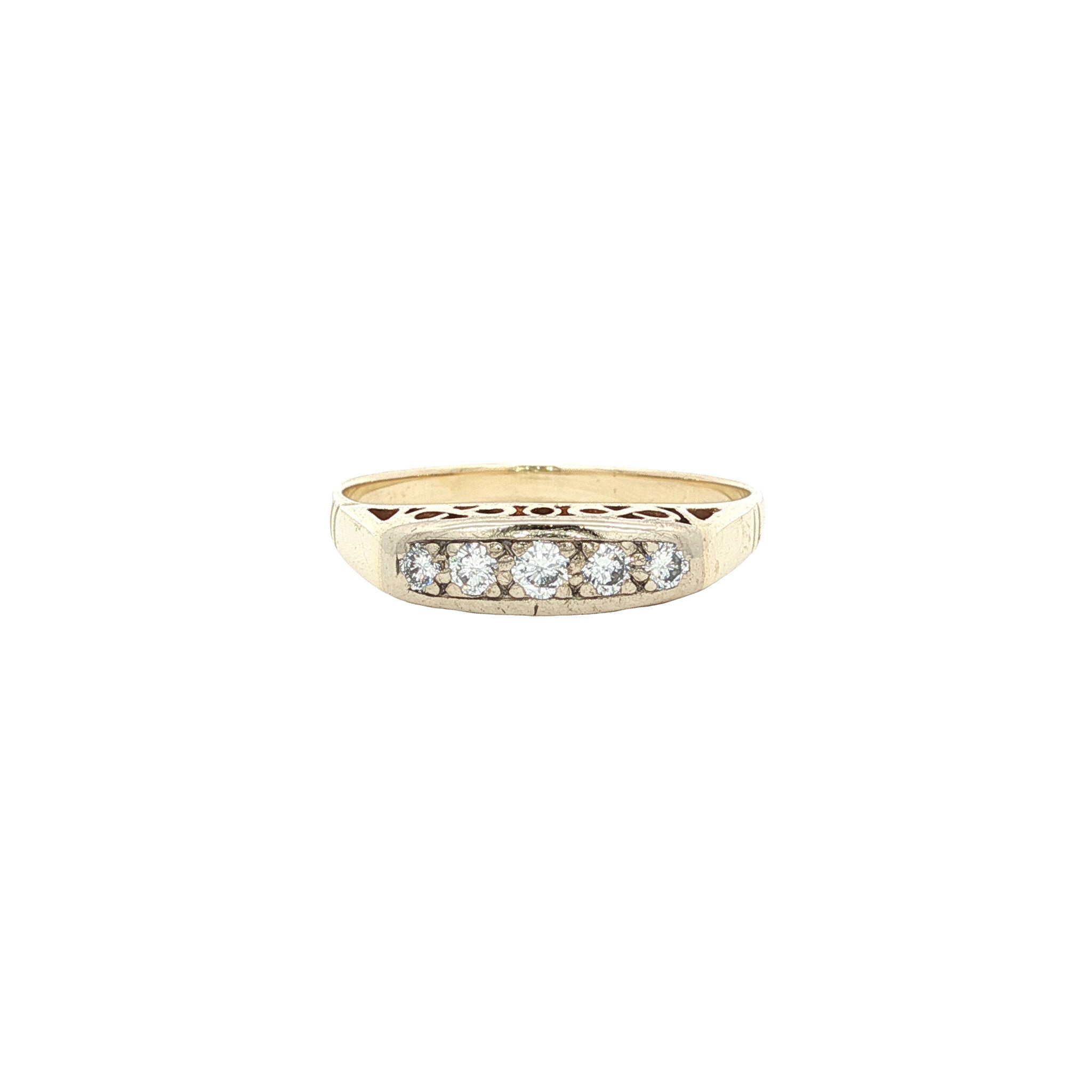 Gouden ring met diamant 14 kt