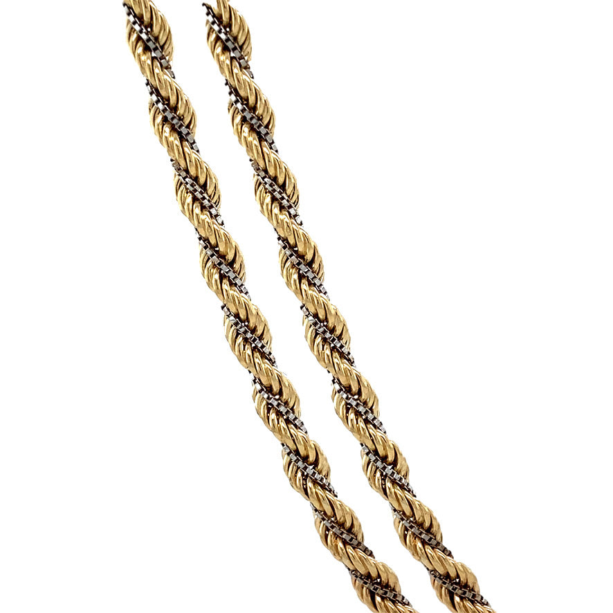 Gold cord with Venetian necklace 14 kt