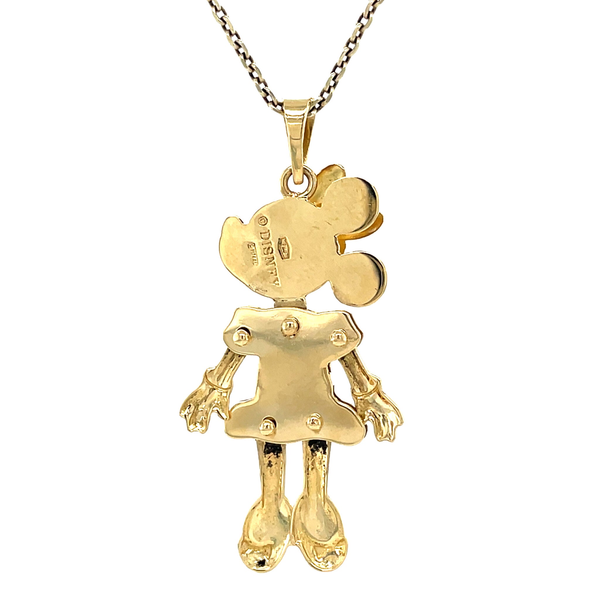 Vintage gold Minnie Mouse pendant 18 kt
