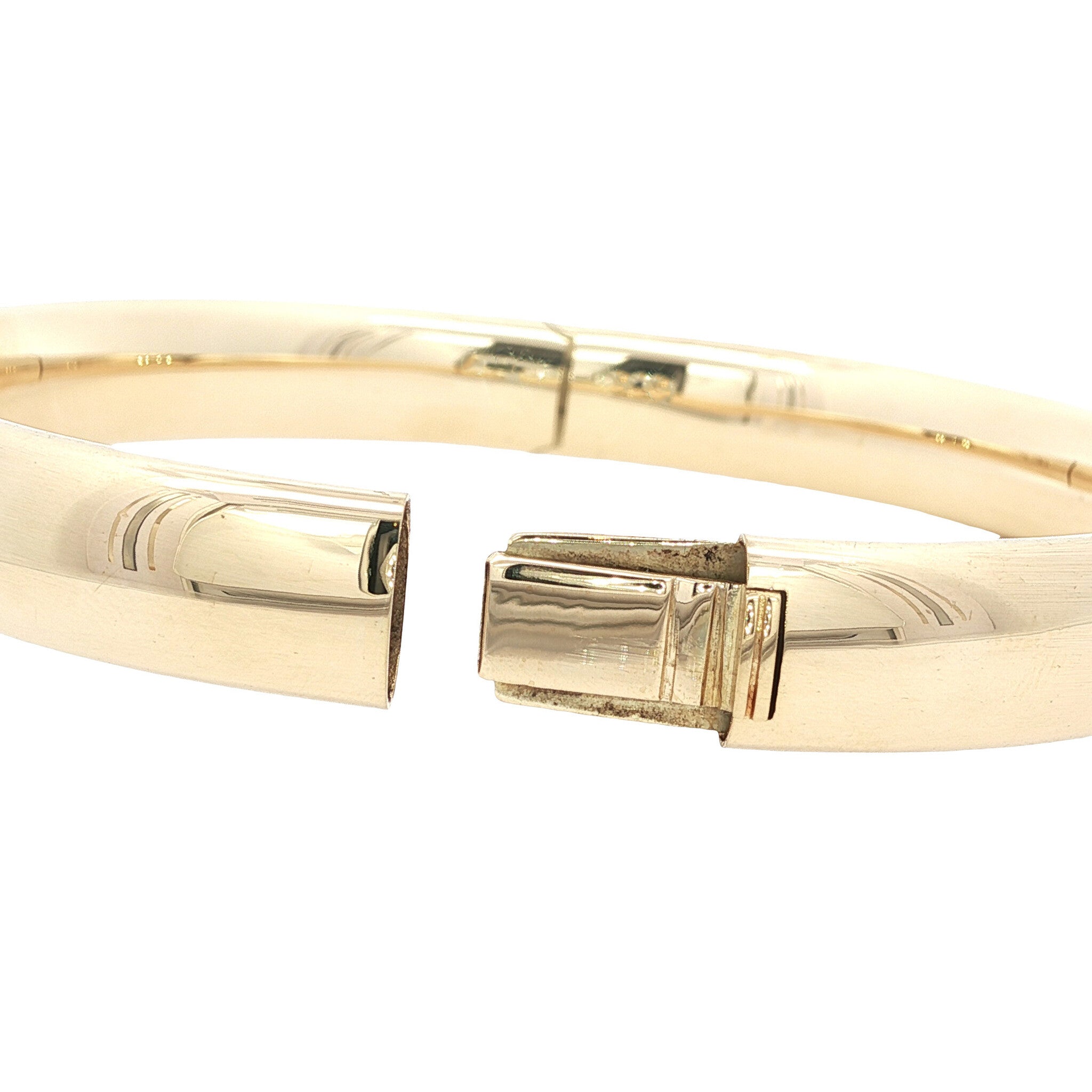 Gold vintage smooth bangle 14 kt