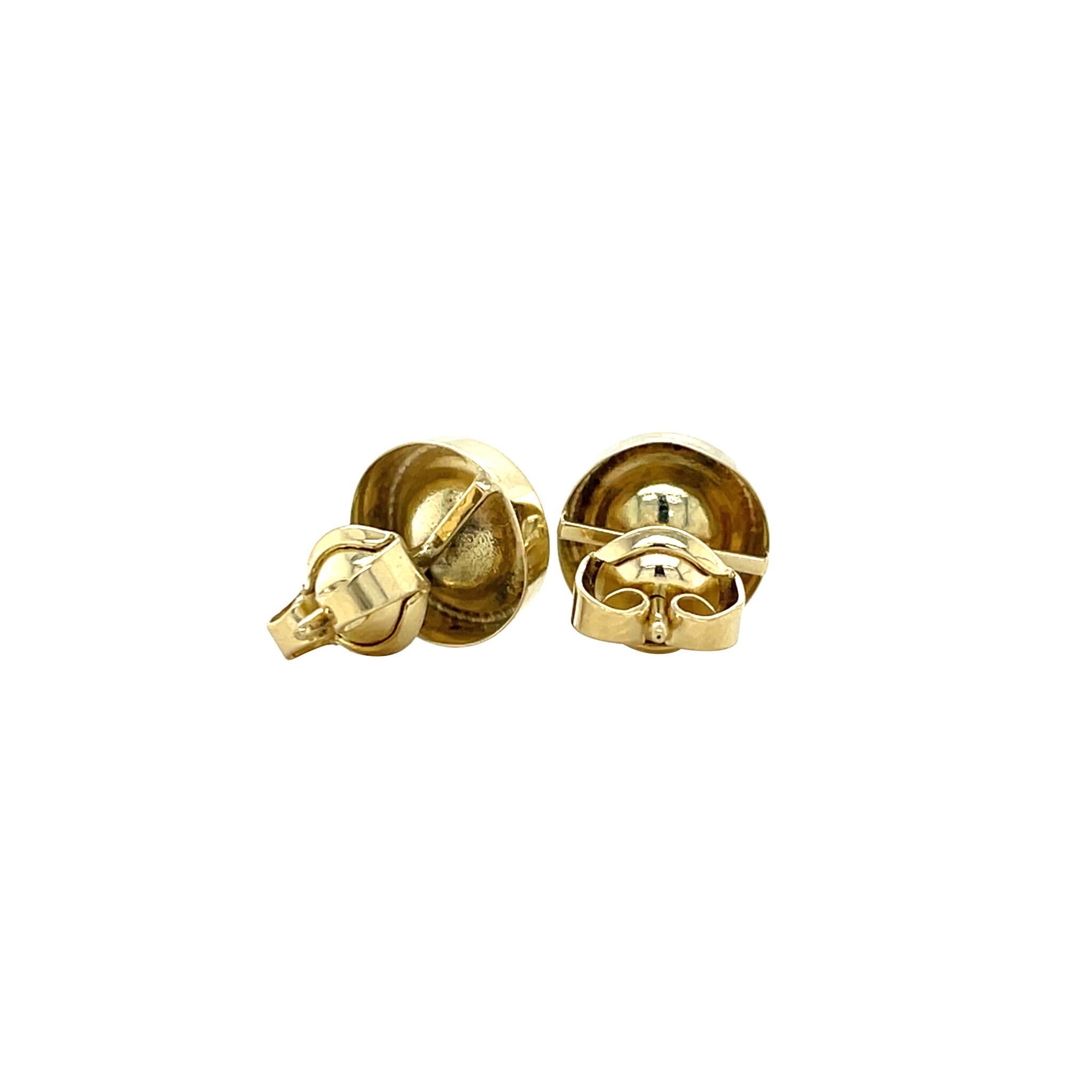 Vintage 14 kt gold stud earrings with pearl