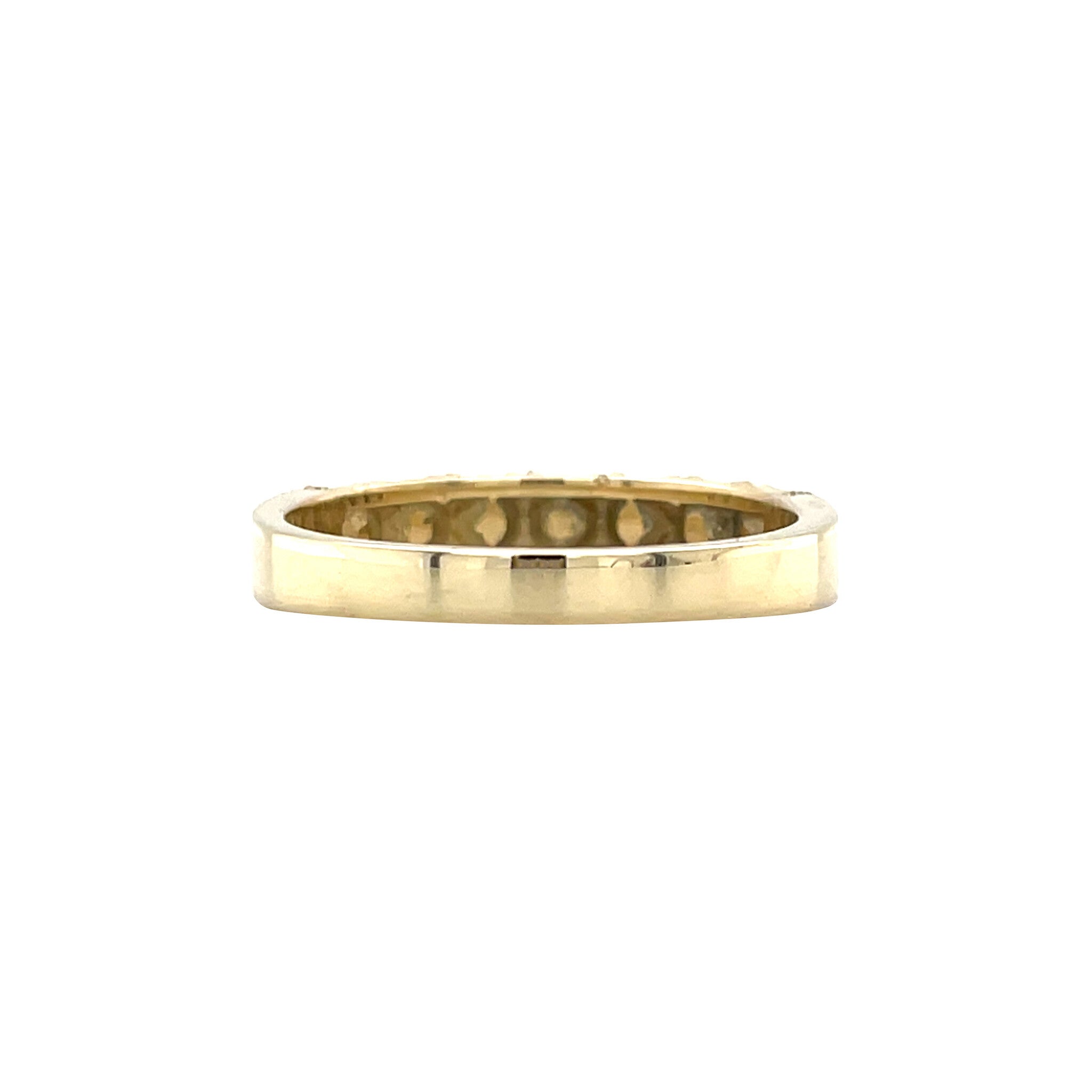 Gouden vintage rijring met parel 14 krt