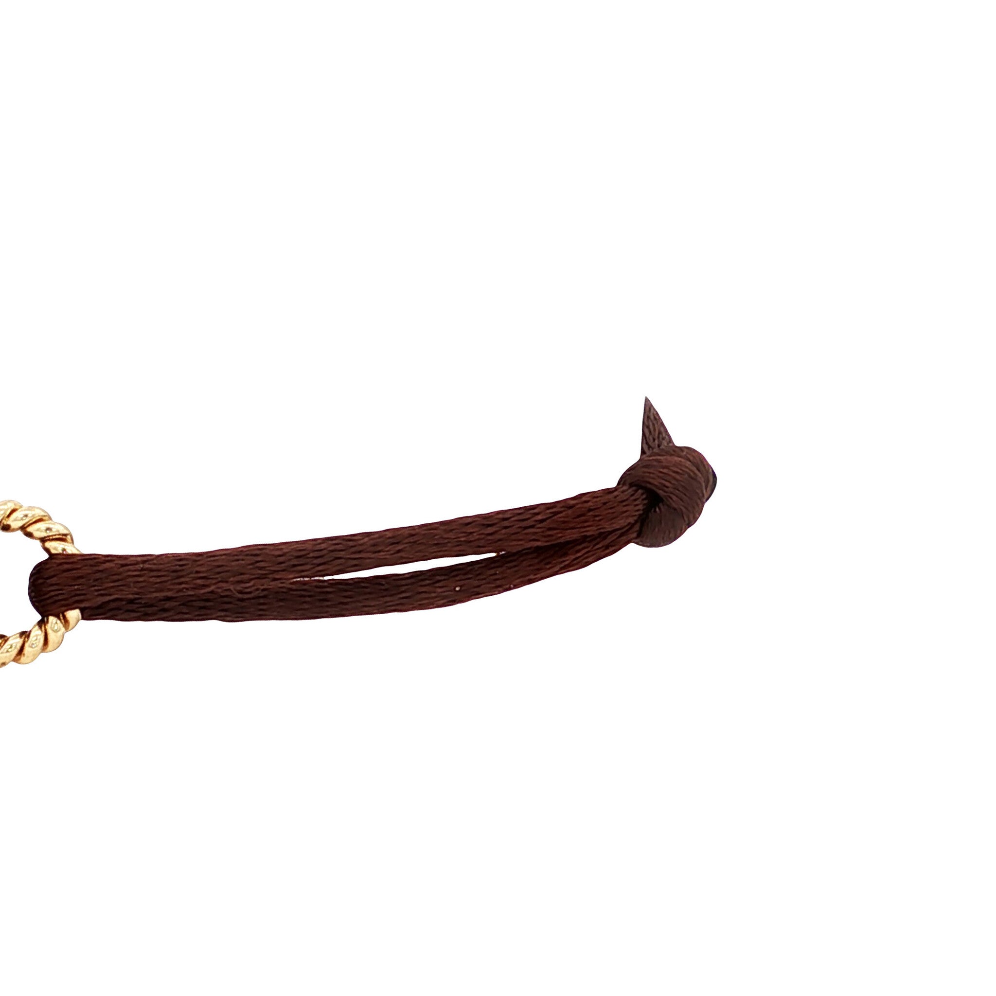 Satijnen vintage armband met gouden schakel 14 kt