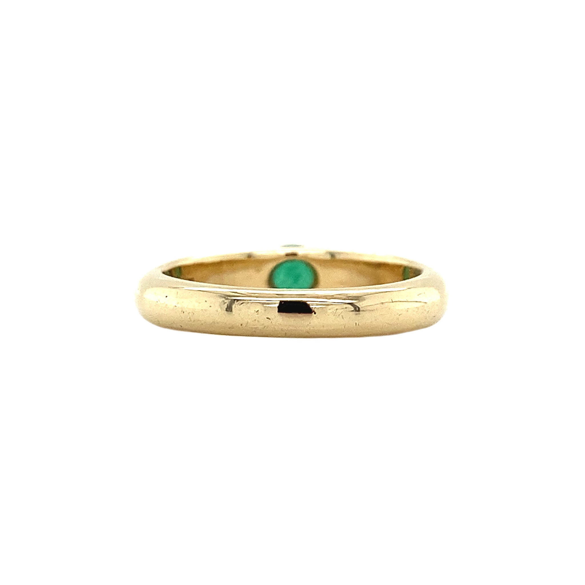 14 kt gold ring with emerald