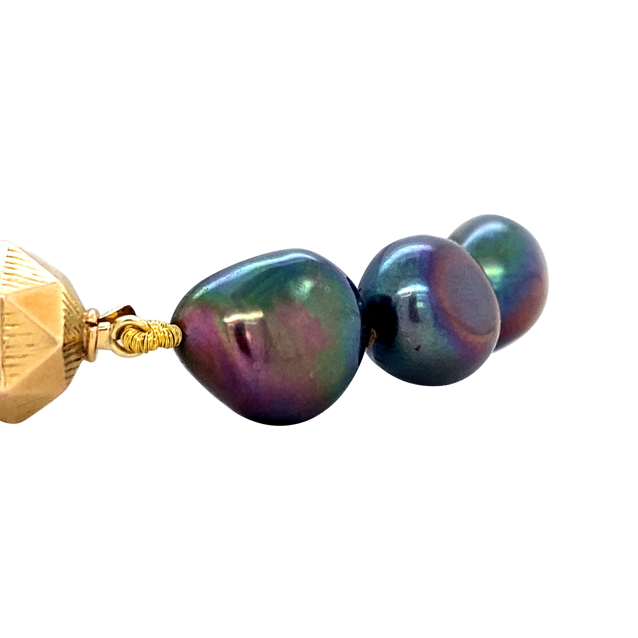 Vintage parel armband met gouden sluiting 14 krt