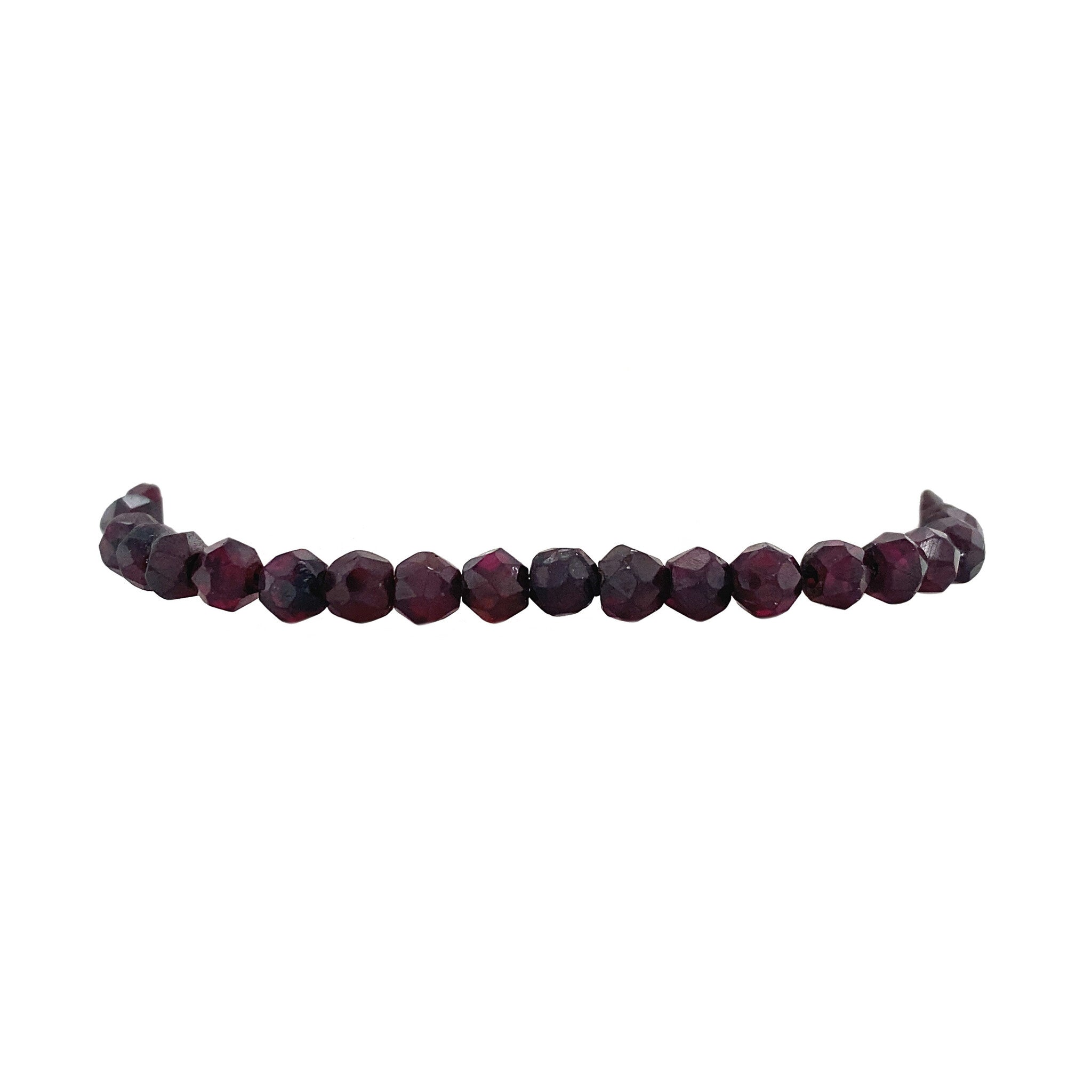 Vintage garnet bracelet with gold clasp 17 cm 14 kt