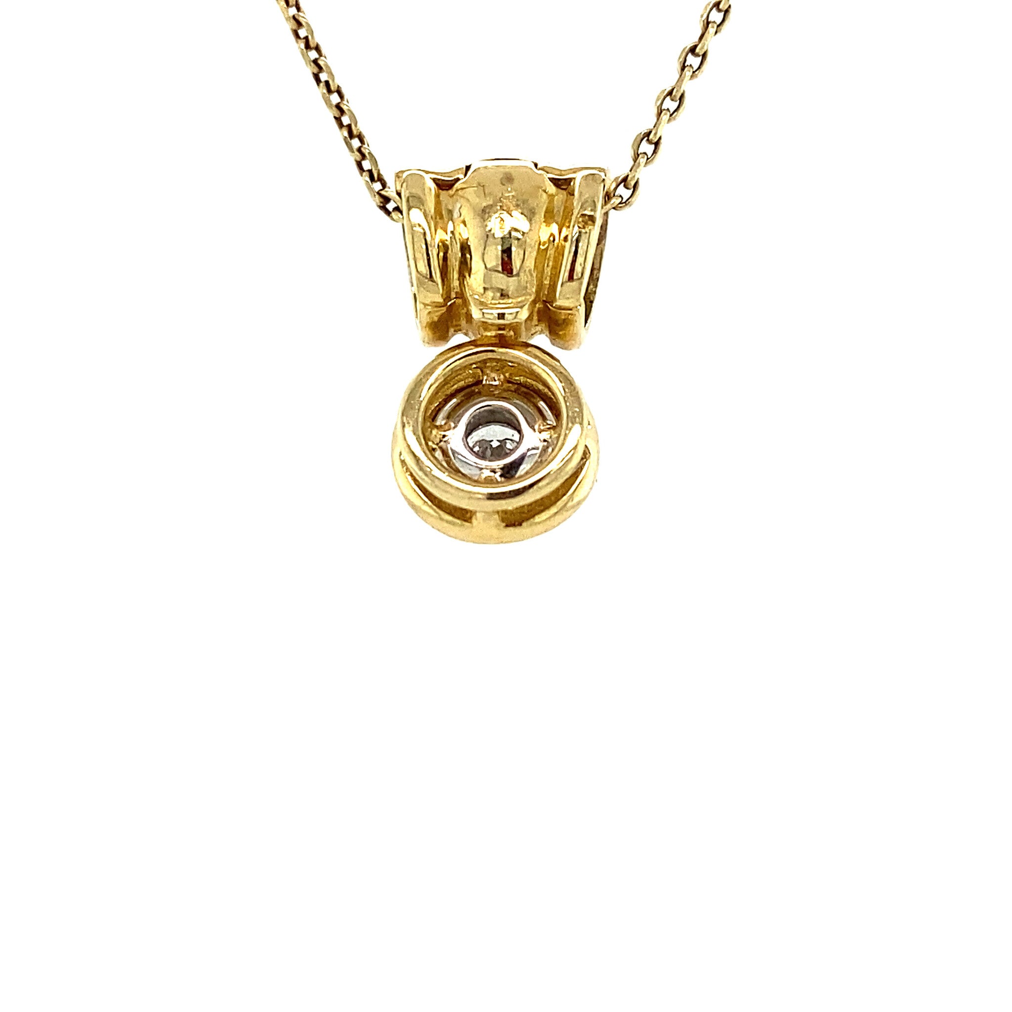 Gouden hanger met diamant 14 krt