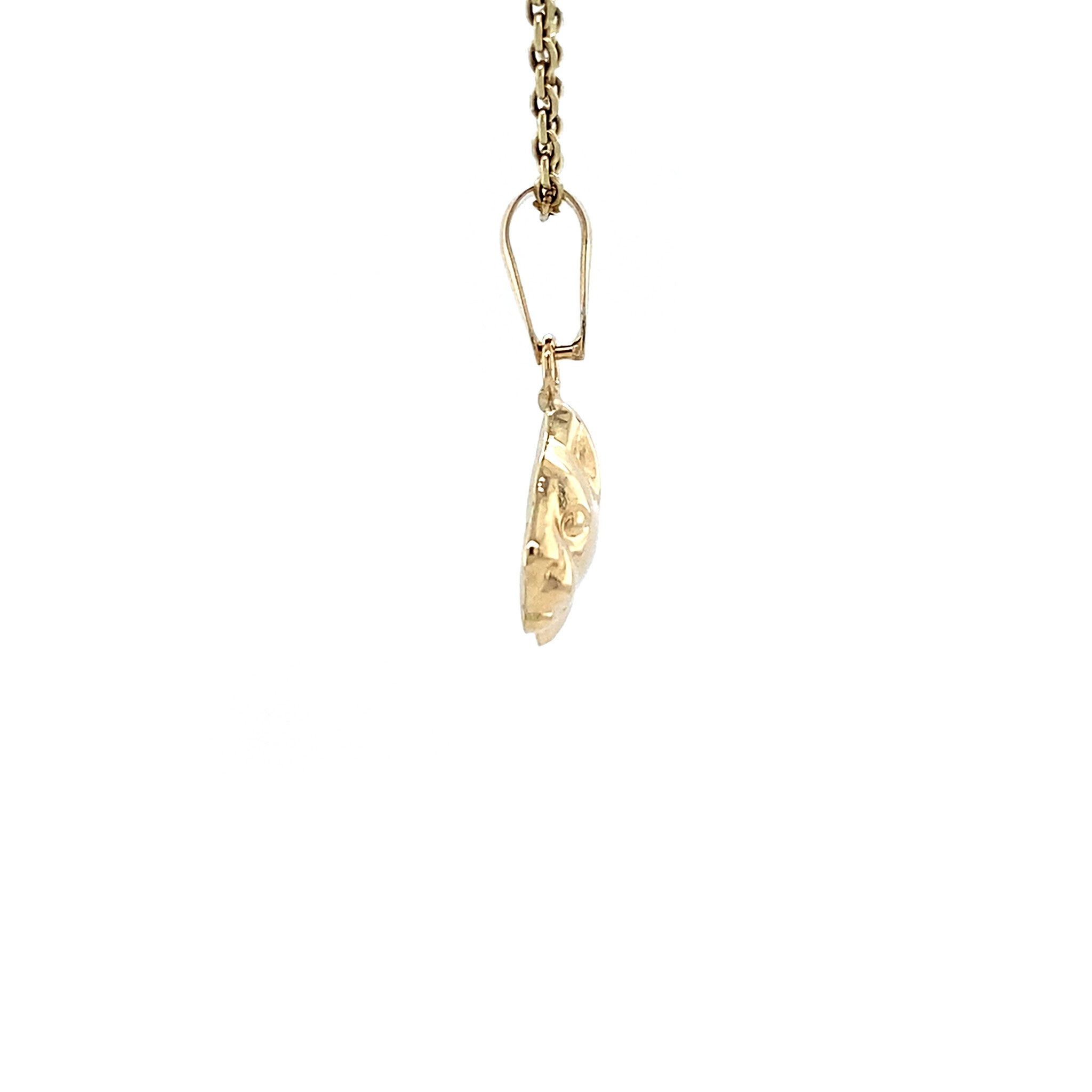Gouden vintage panter hanger 14 krt