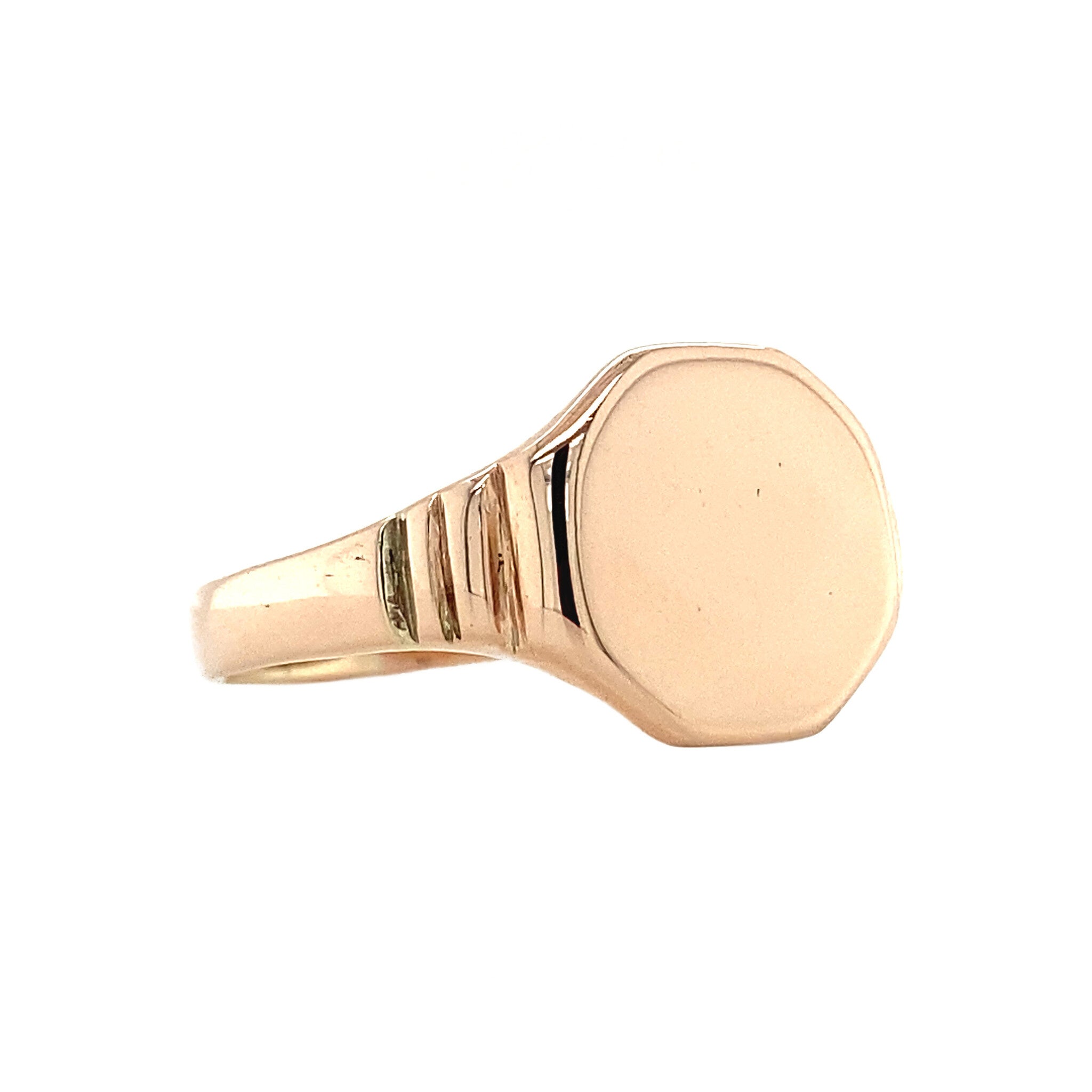 Roségouden zegelring 14 krt