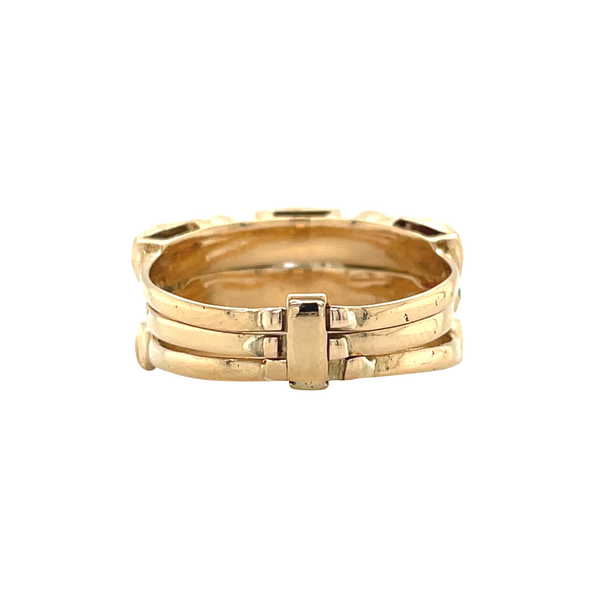 Gouden vintage ring met turkoois 18 kt