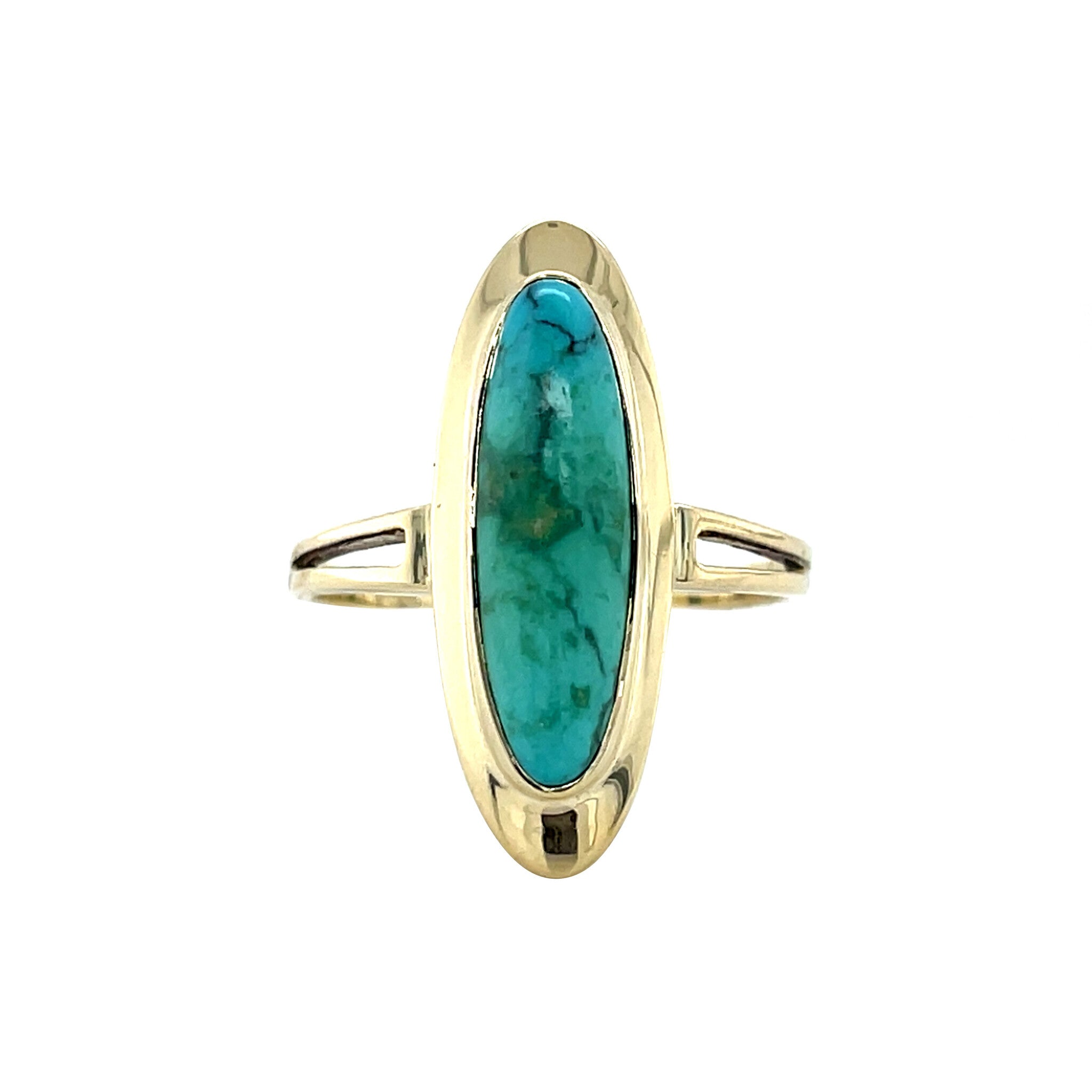 Vintage 14 kt gold ring with turquoise