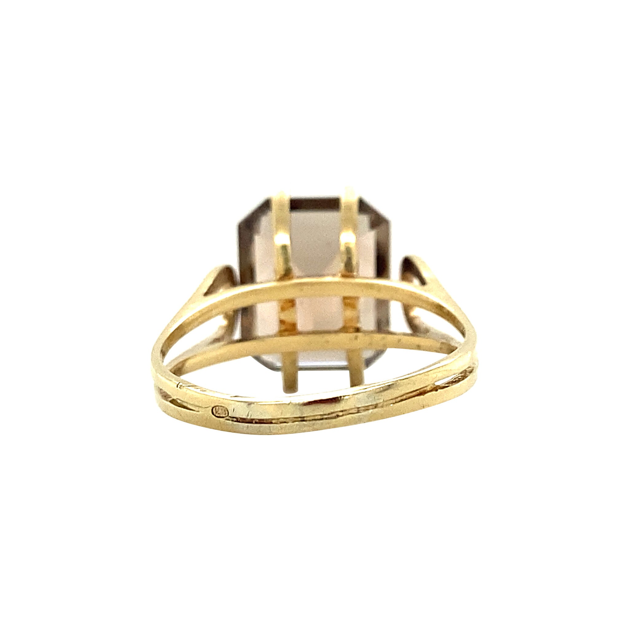 14 kt gold ring with smoky topaz