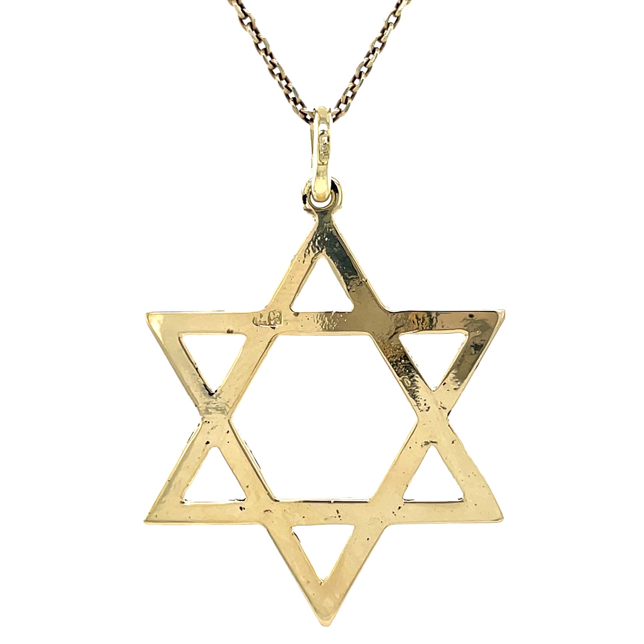 Vintage gold Star of David pendant, 14 kt
