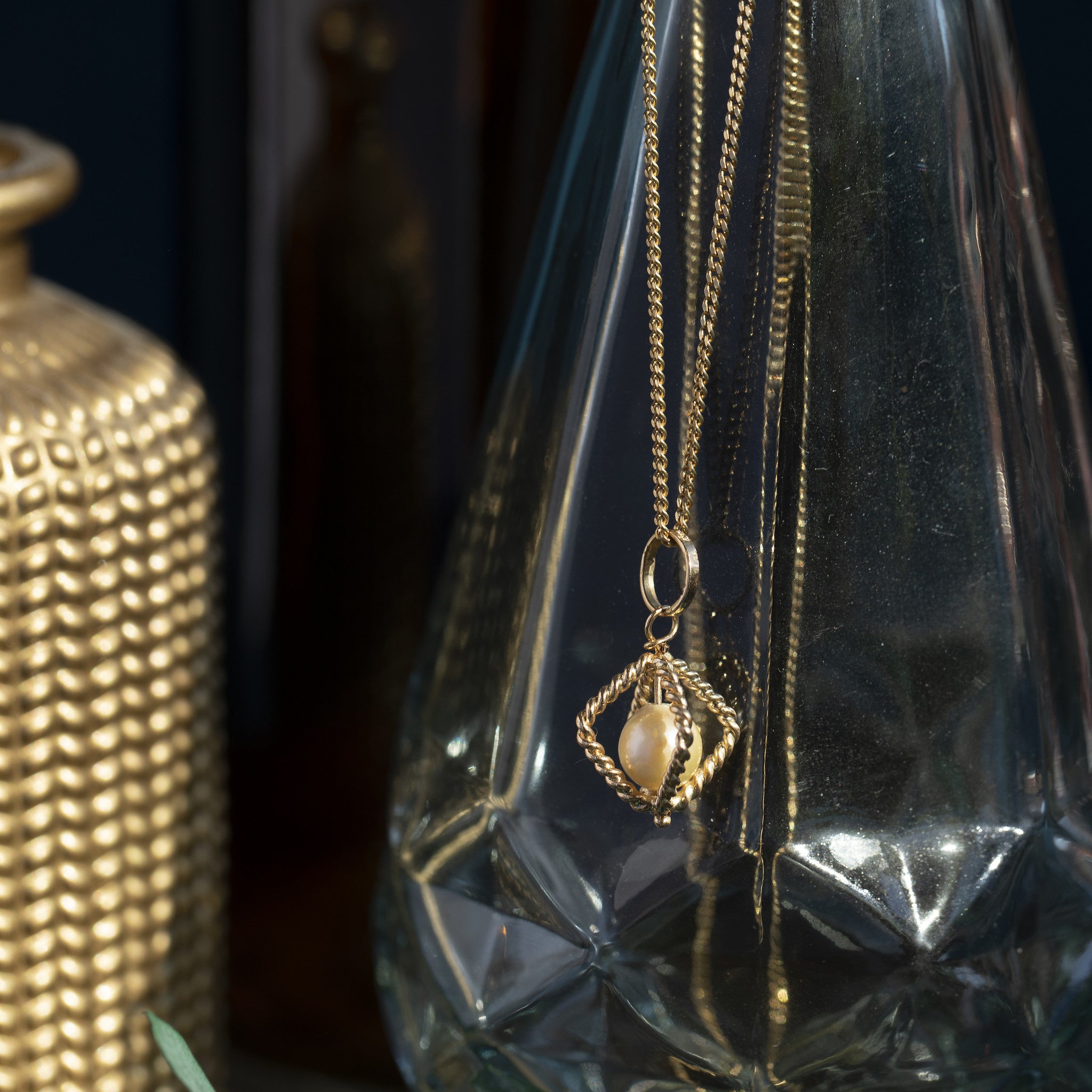 Gouden hanger met parel 14 krt