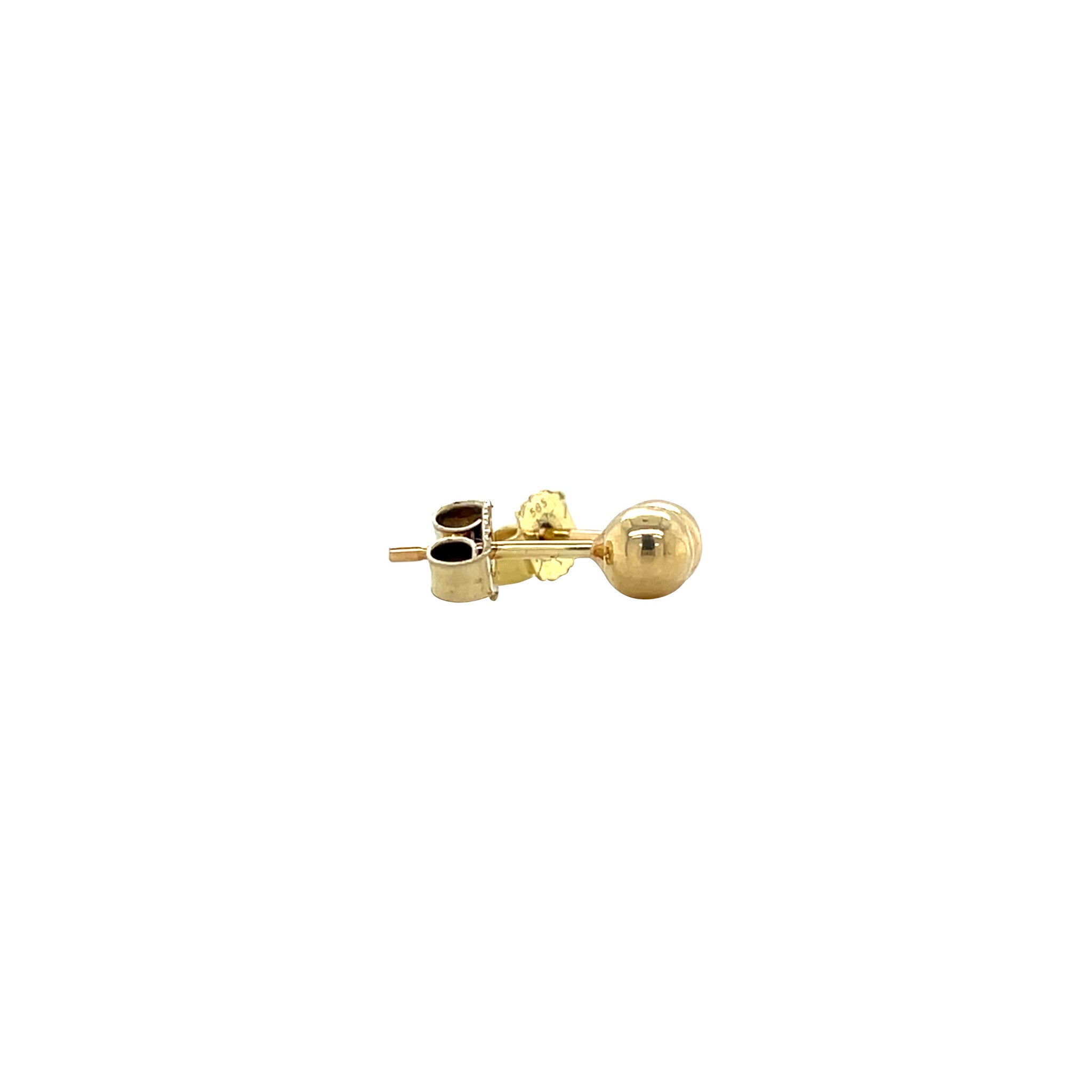 Gouden vintage bolletjes oorstekers 14 krt
