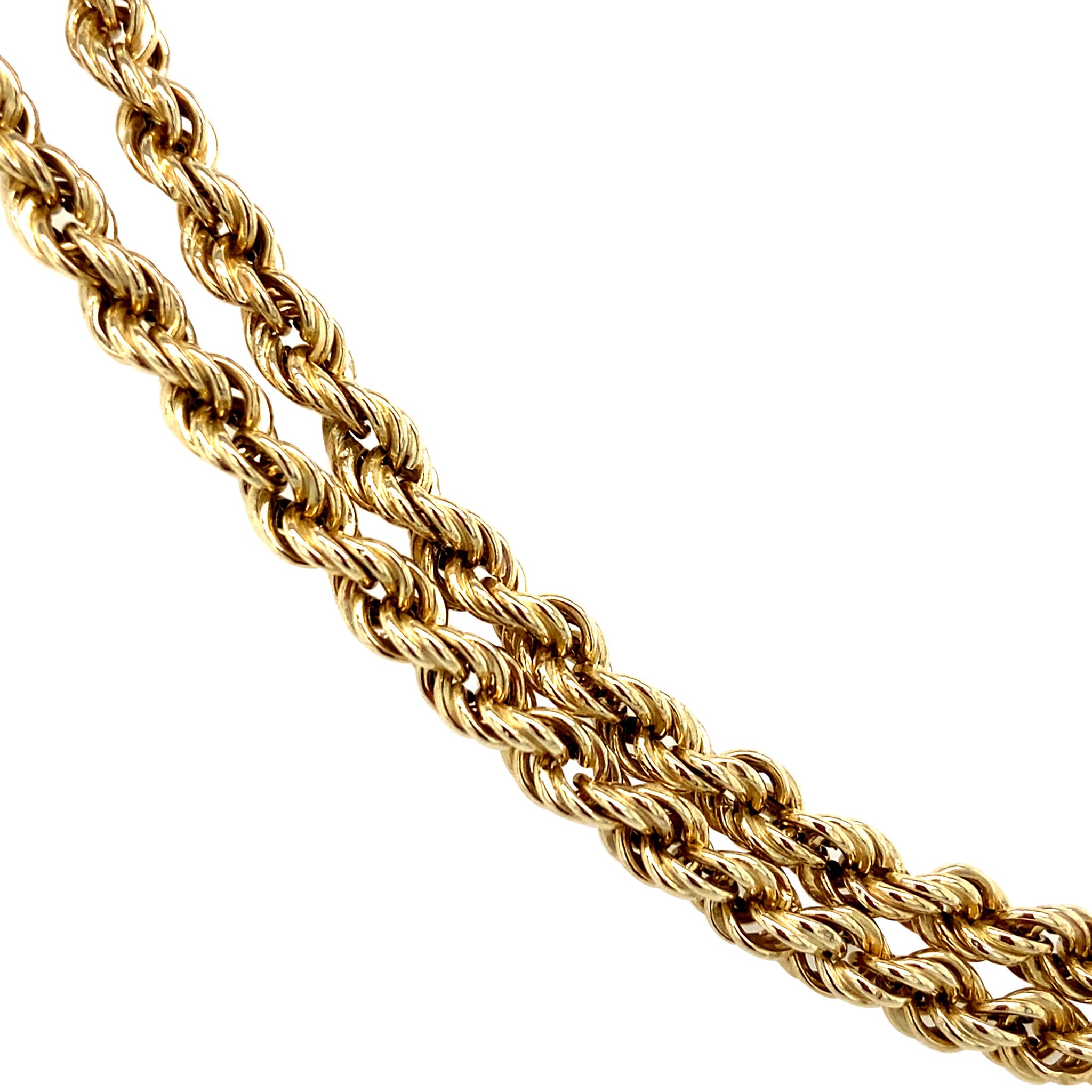 Gouden vintage koord collier 14 krt