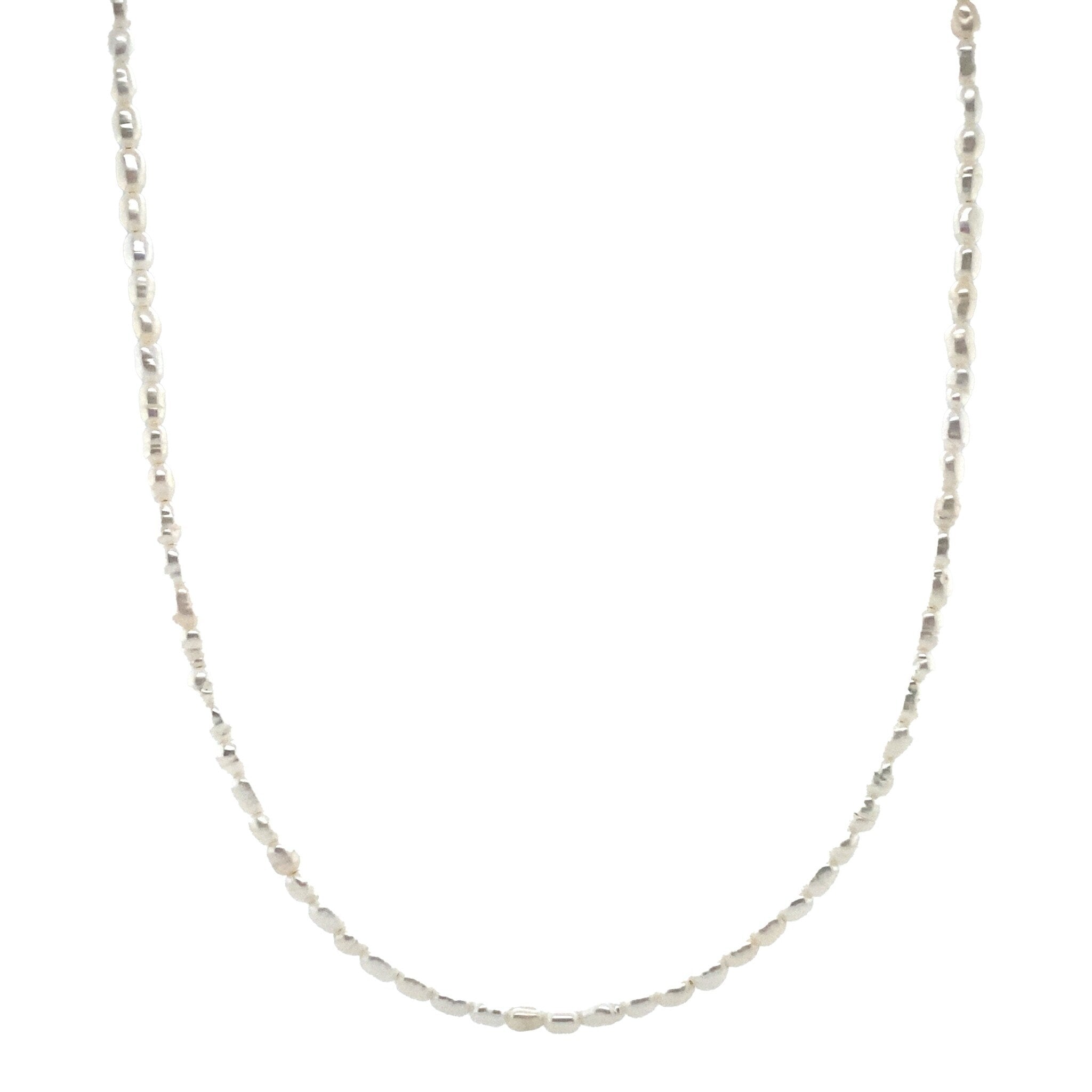 Parel collier met gouden sluiting 40.5 cm 14 krt