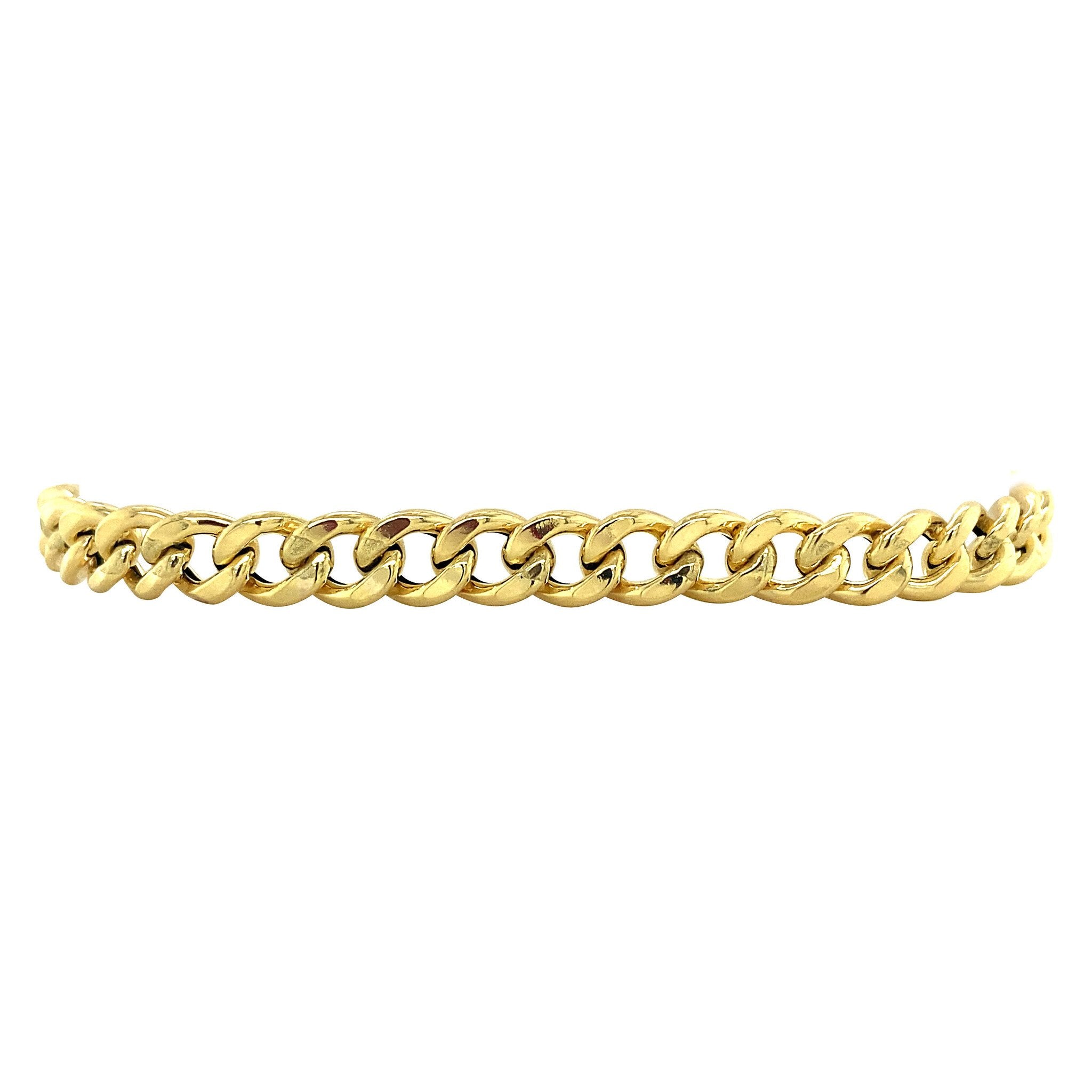 Gold bracelet gourmet 19.5 cm 14 krt