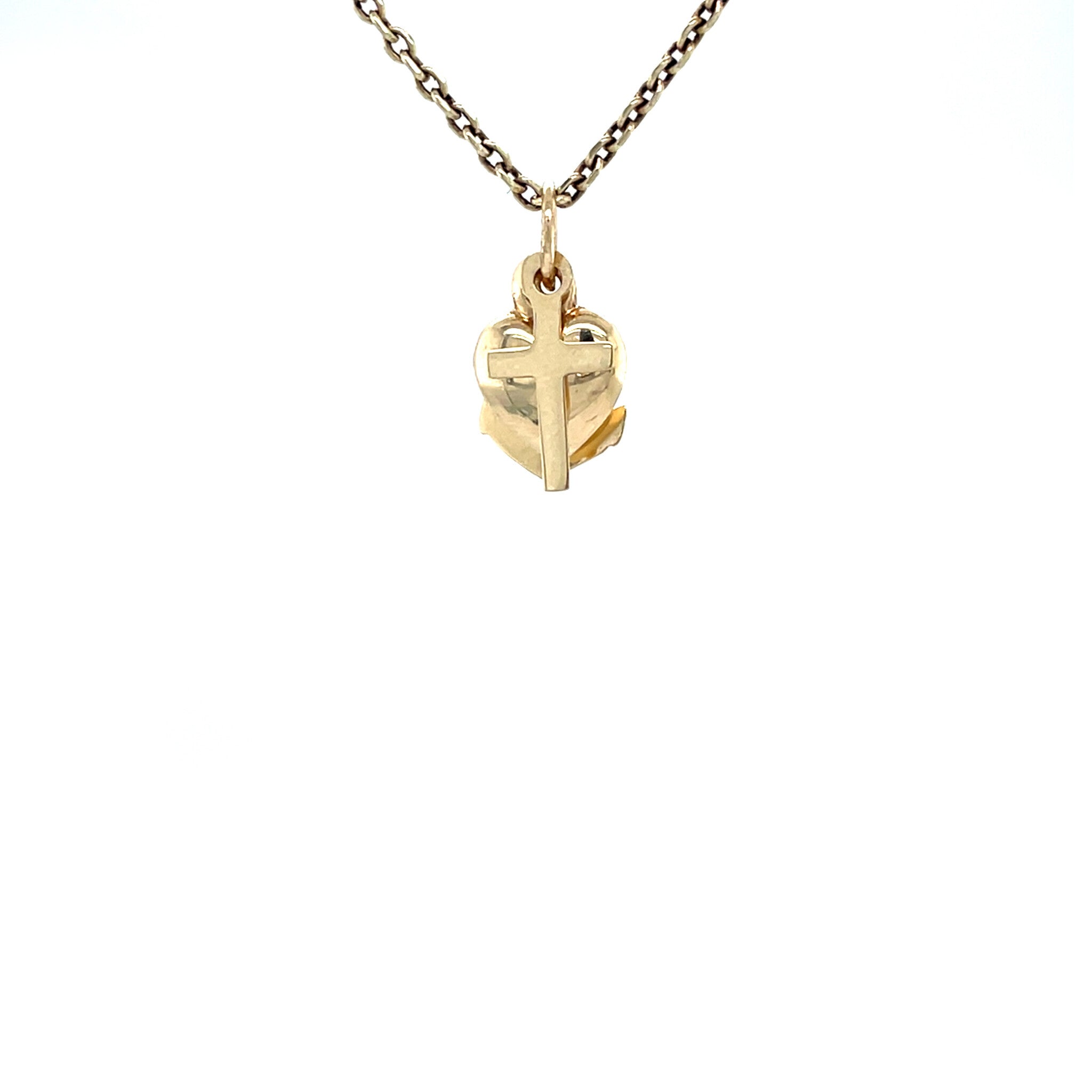 Vintage gold "Faith, Hope and Love" pendant, 14 kt