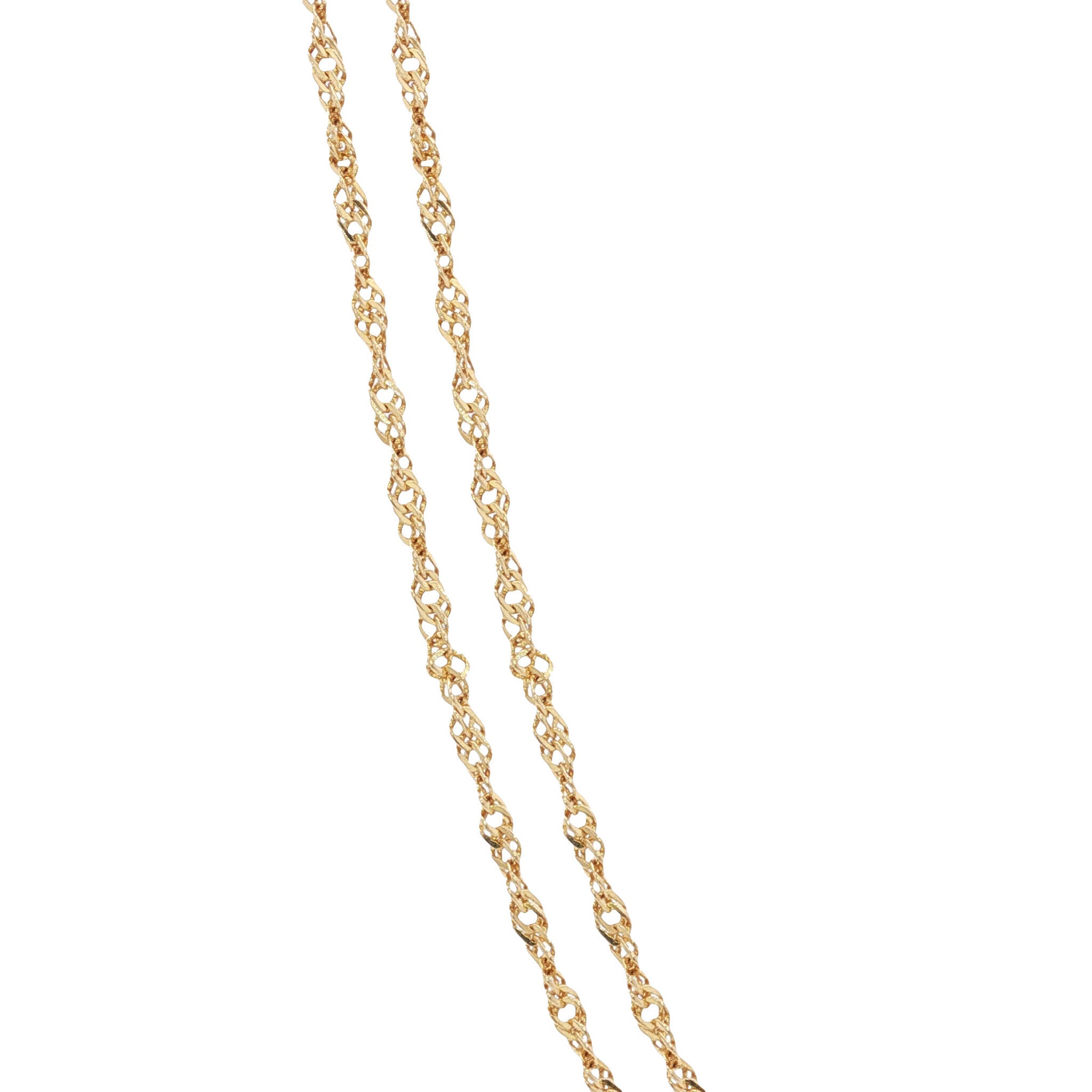 Golden vintage Singapore necklace 14 kt
