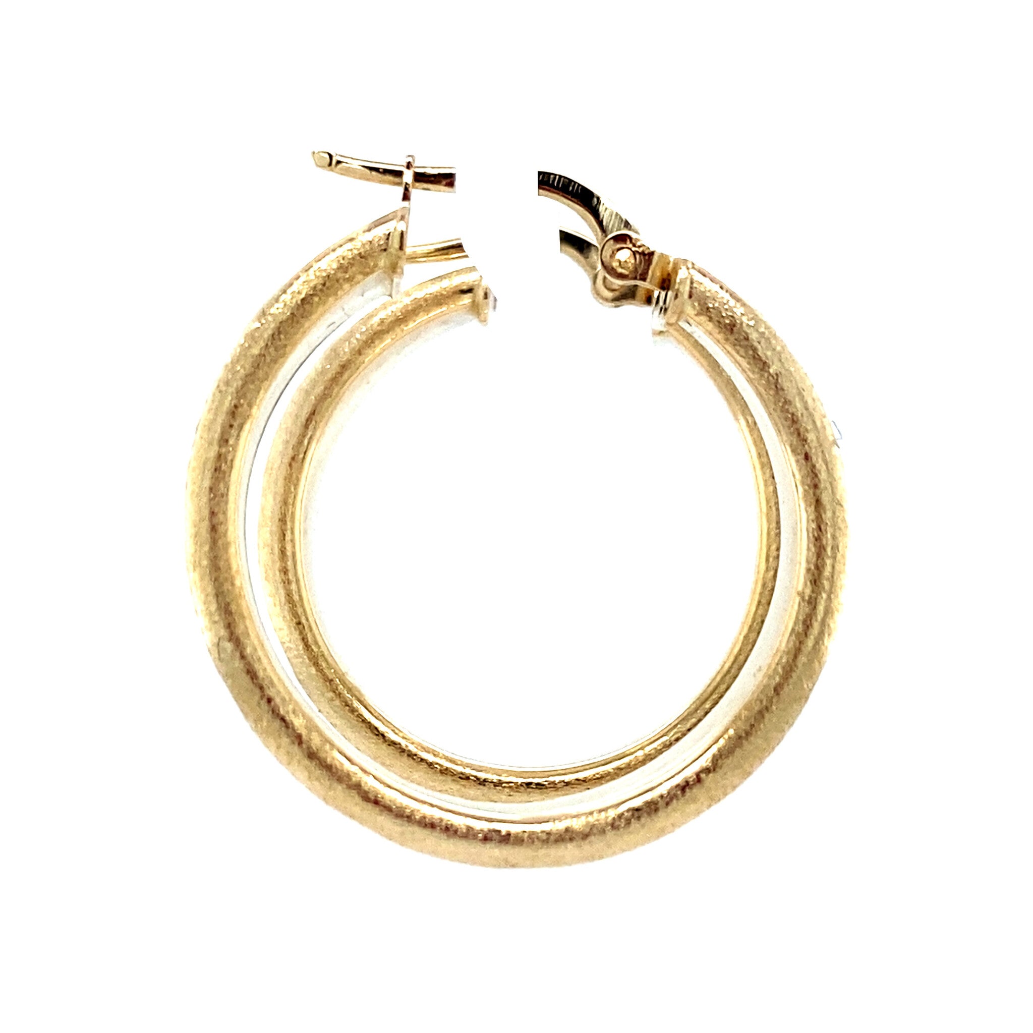 14 kt gold meander earrings