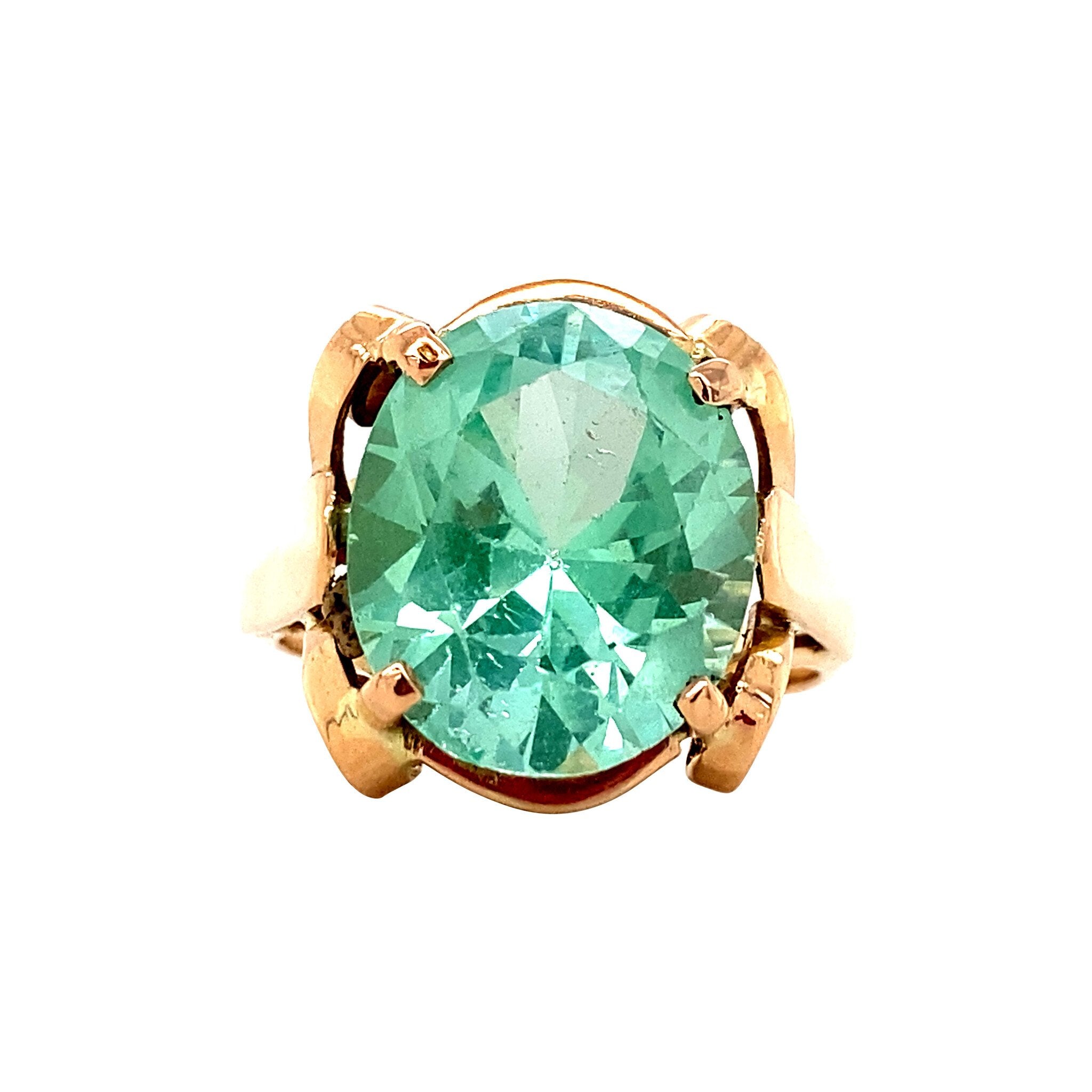 Vintage gold ring with spinel, 18 kt