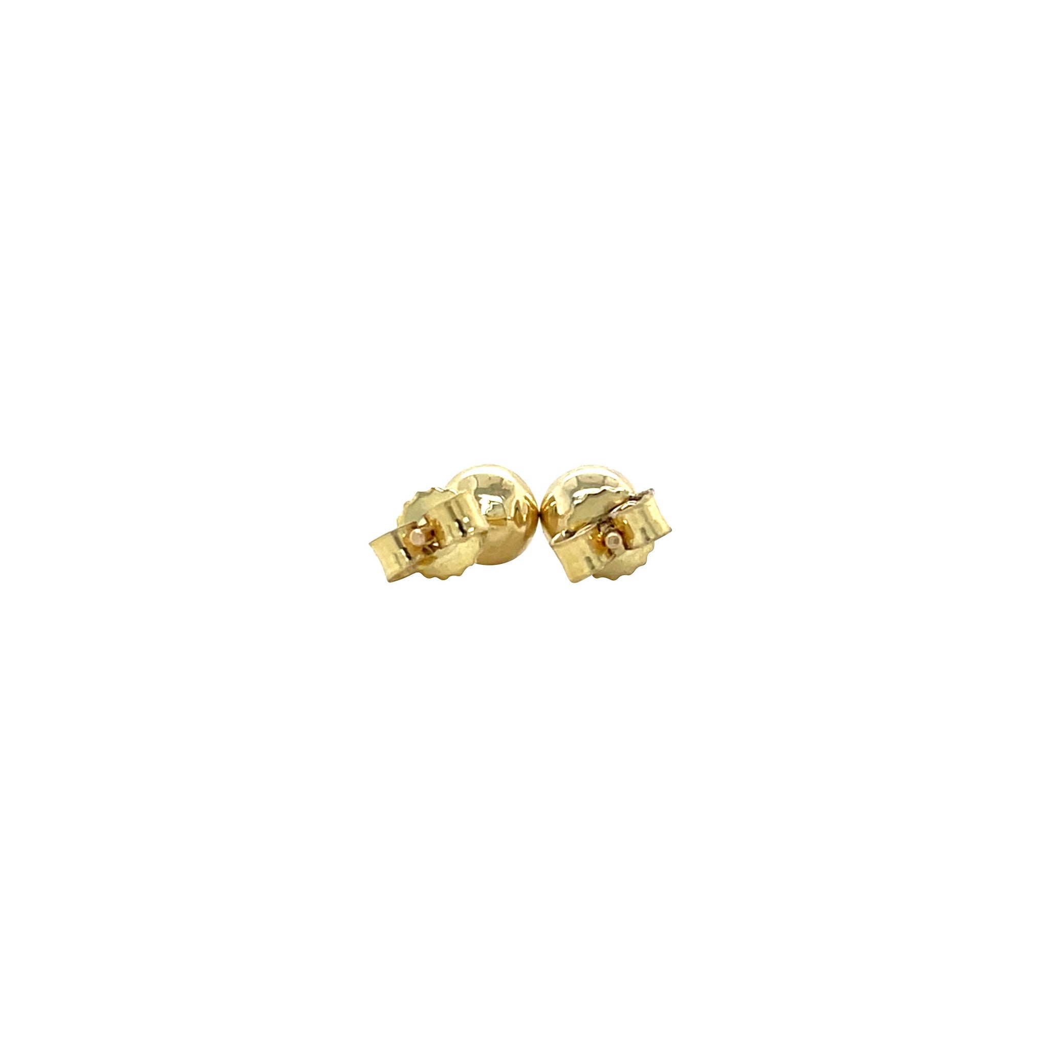 Gouden vintage bolletjes oorstekers 14 krt