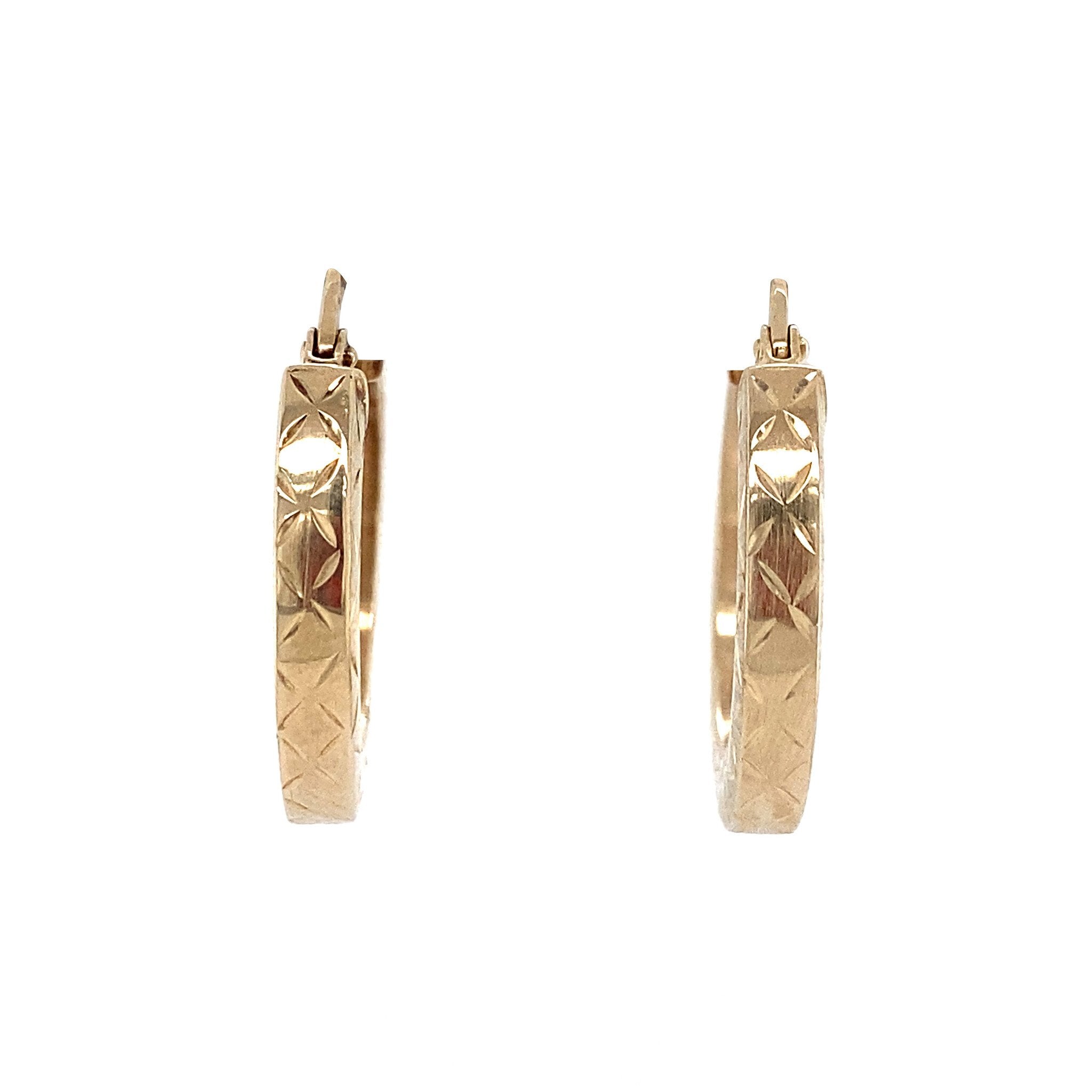 Gouden fantasie oorringen 14 krt